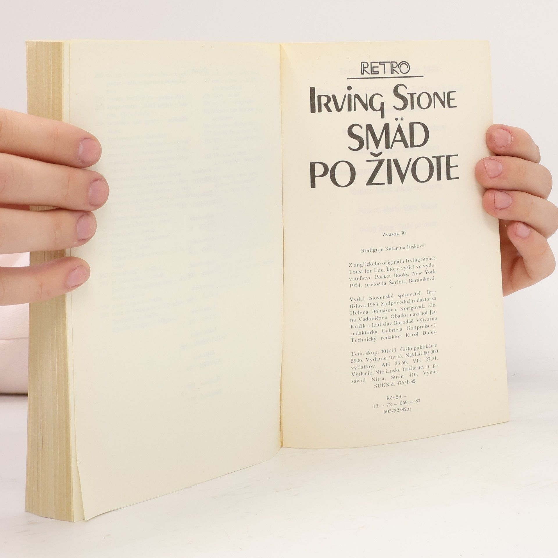 Irving Stone Smäd po živote