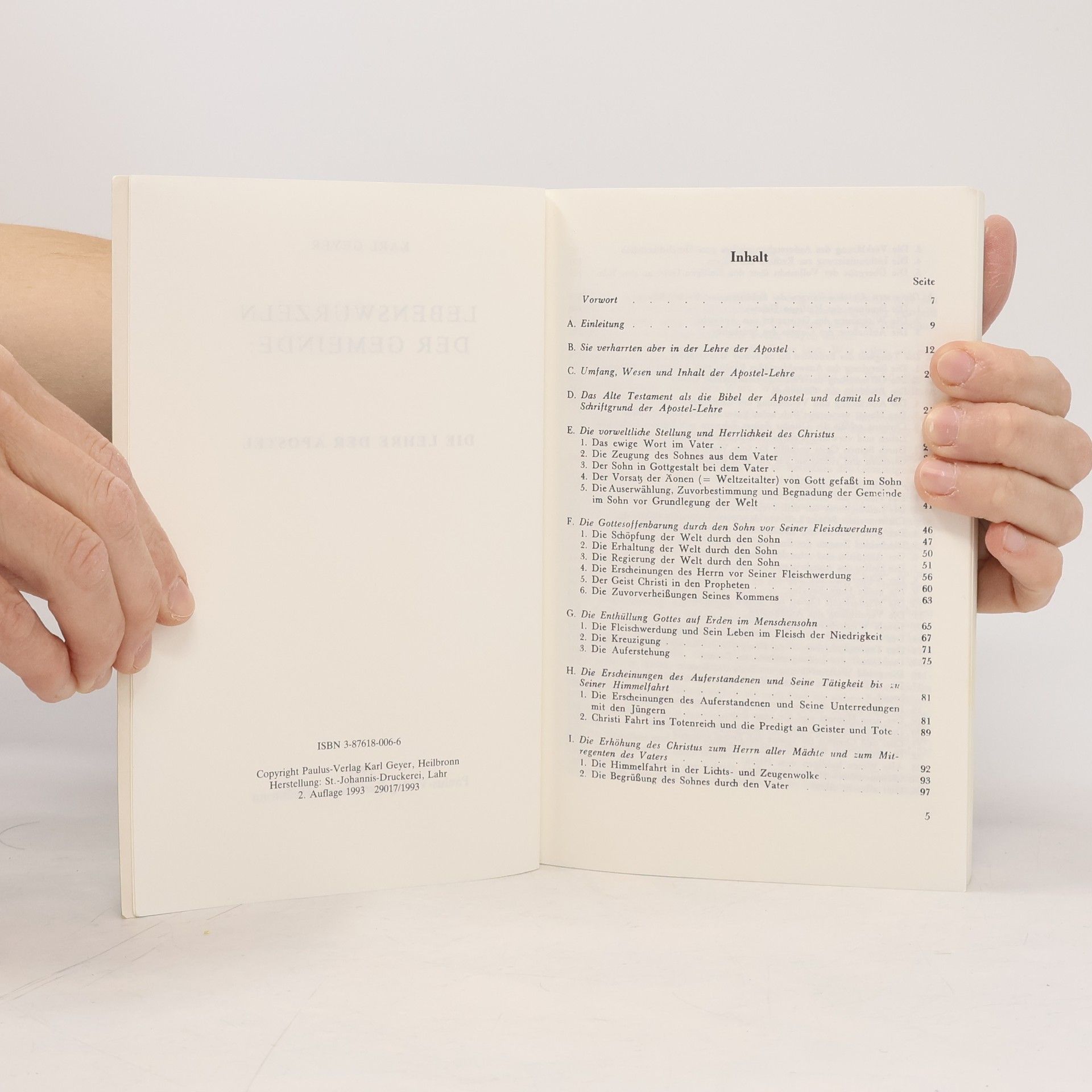 Karl Geyer Lebenswurzeln der Gemeinde: Die Lehre der Apostel