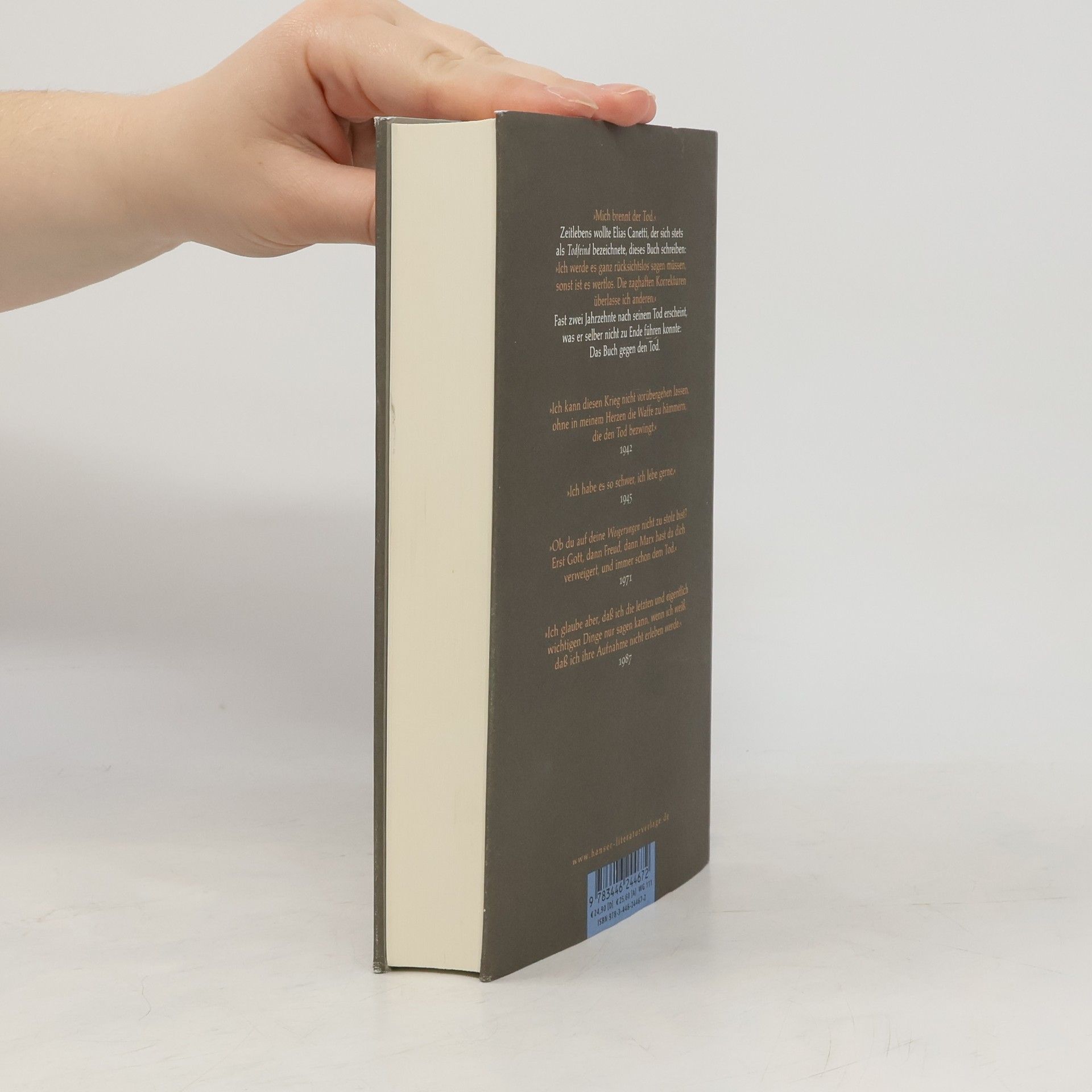 Elias Canetti Das Buch gegen den Tod
