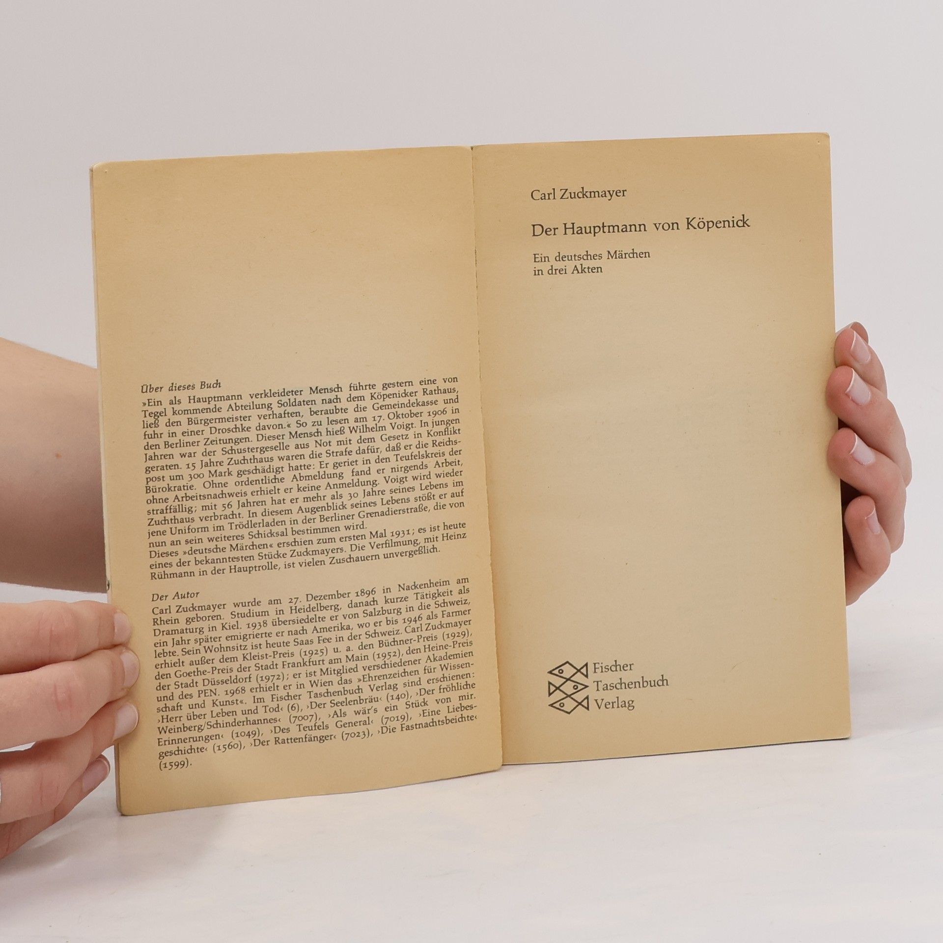 Carl Zuckmayer Der Hauptmann von Köpenick