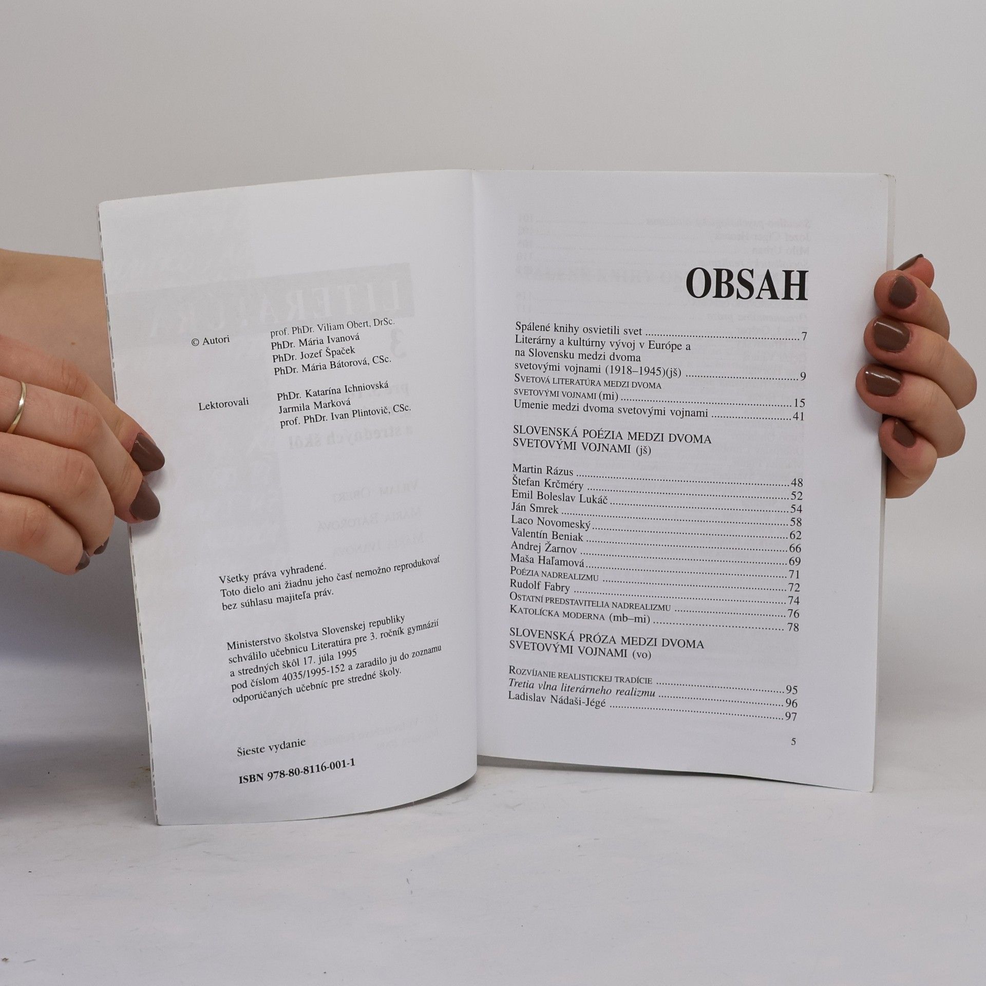 Viliam Obert Literatúra pre 3. ročník gymnázií a stredných škôl