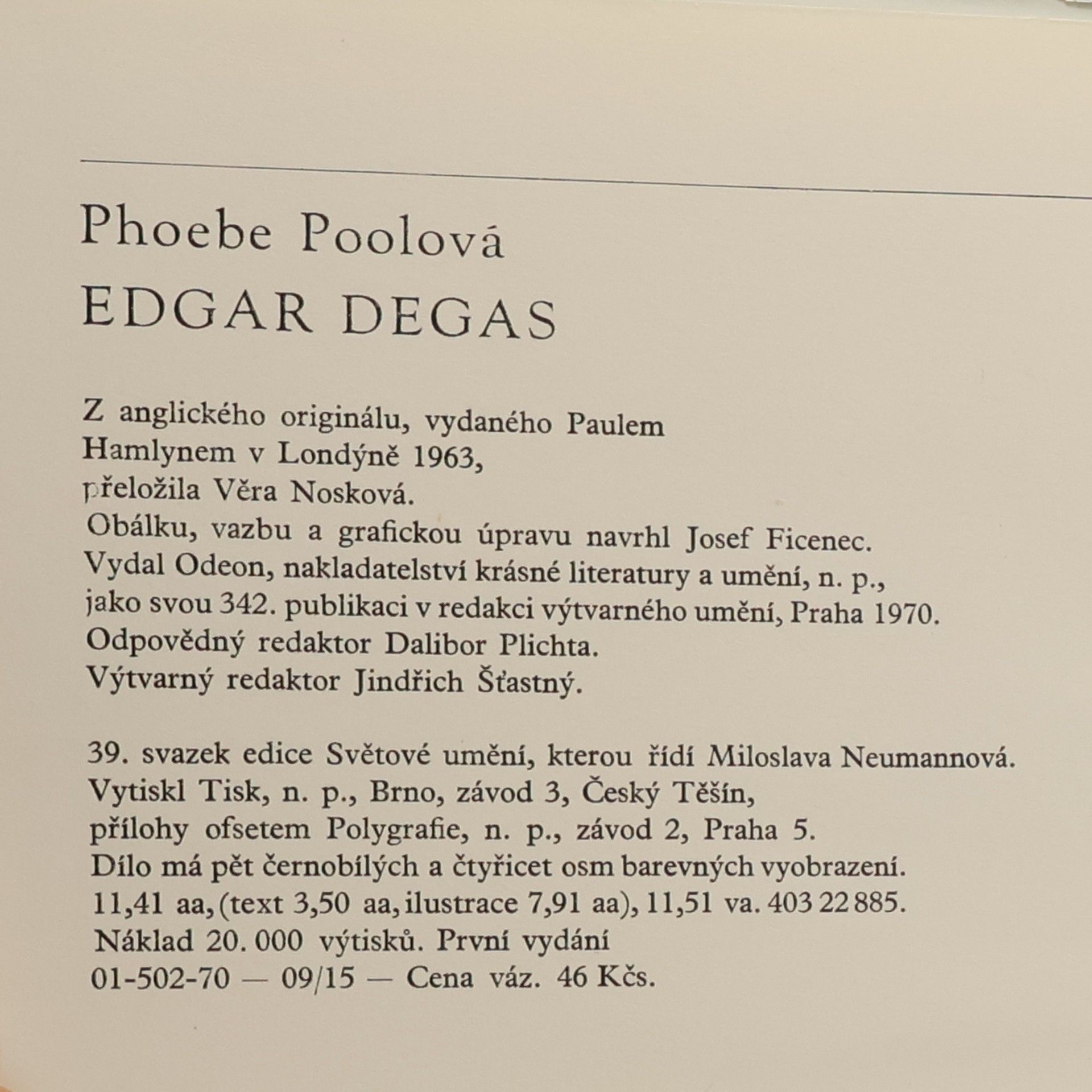 Phoebe Pool Edgar Degas