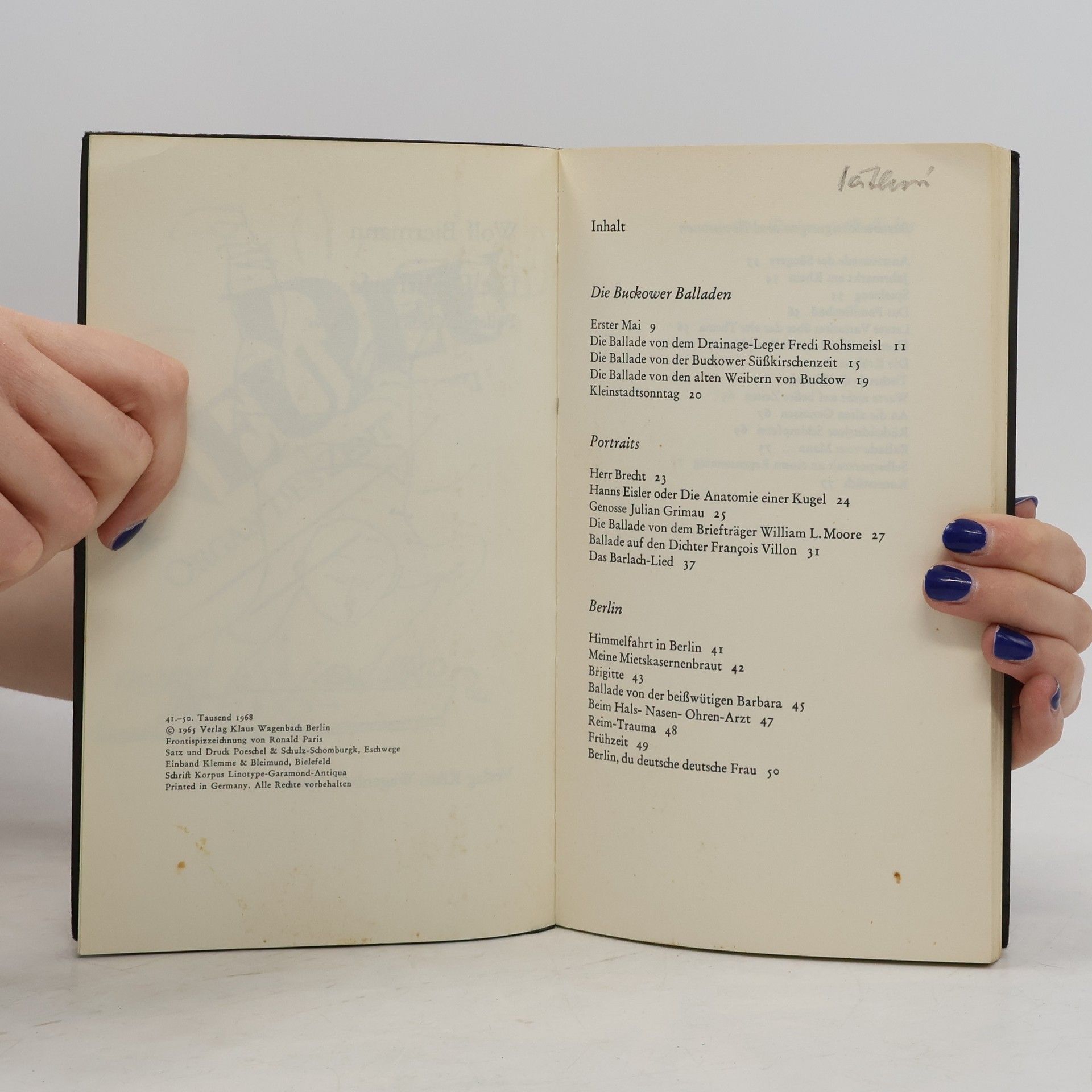 Wolf Biermann Die Drahtharfe. Balladen, Gedichte, Lieder