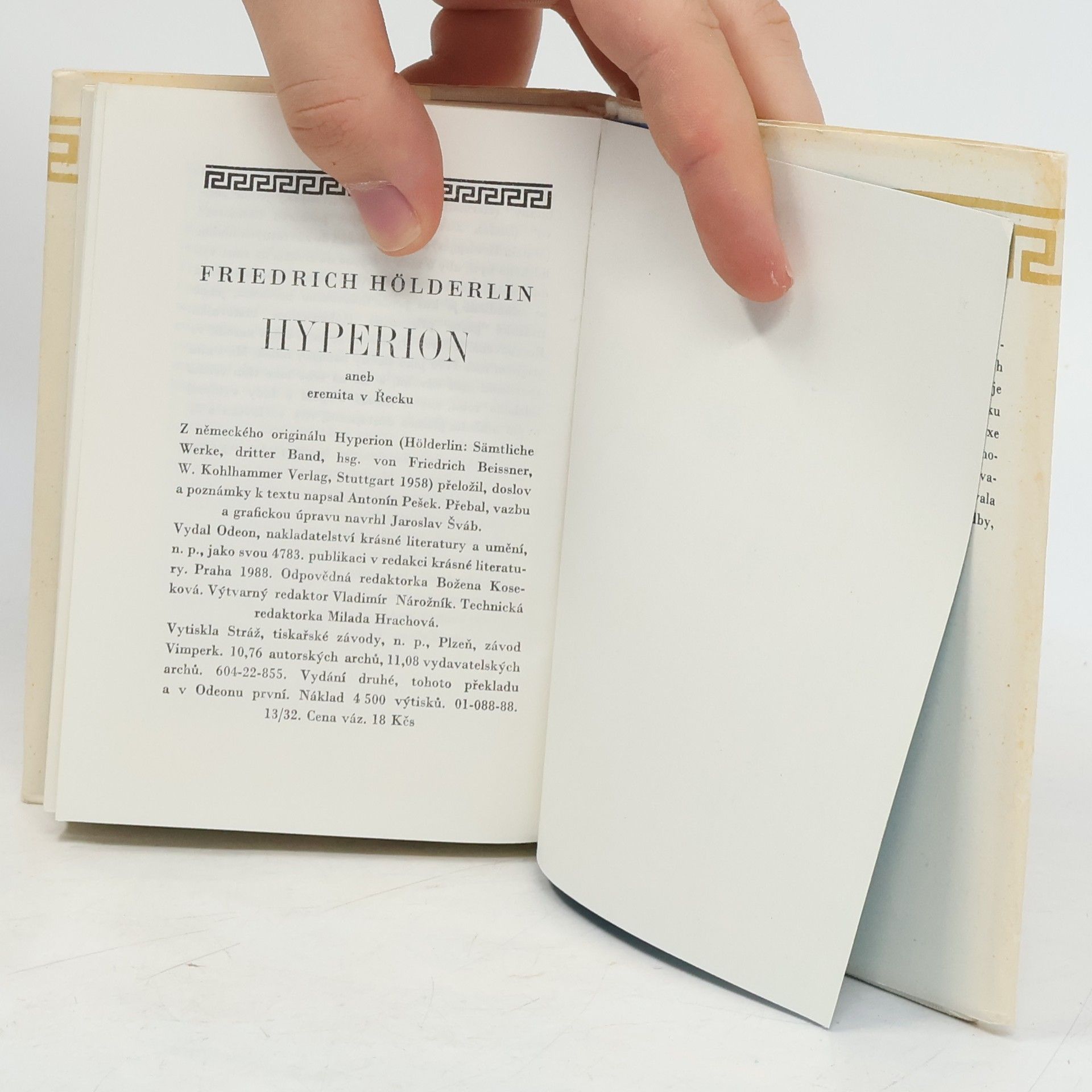 Friedrich Hölderlin Hyperion aneb eremita v Řecku