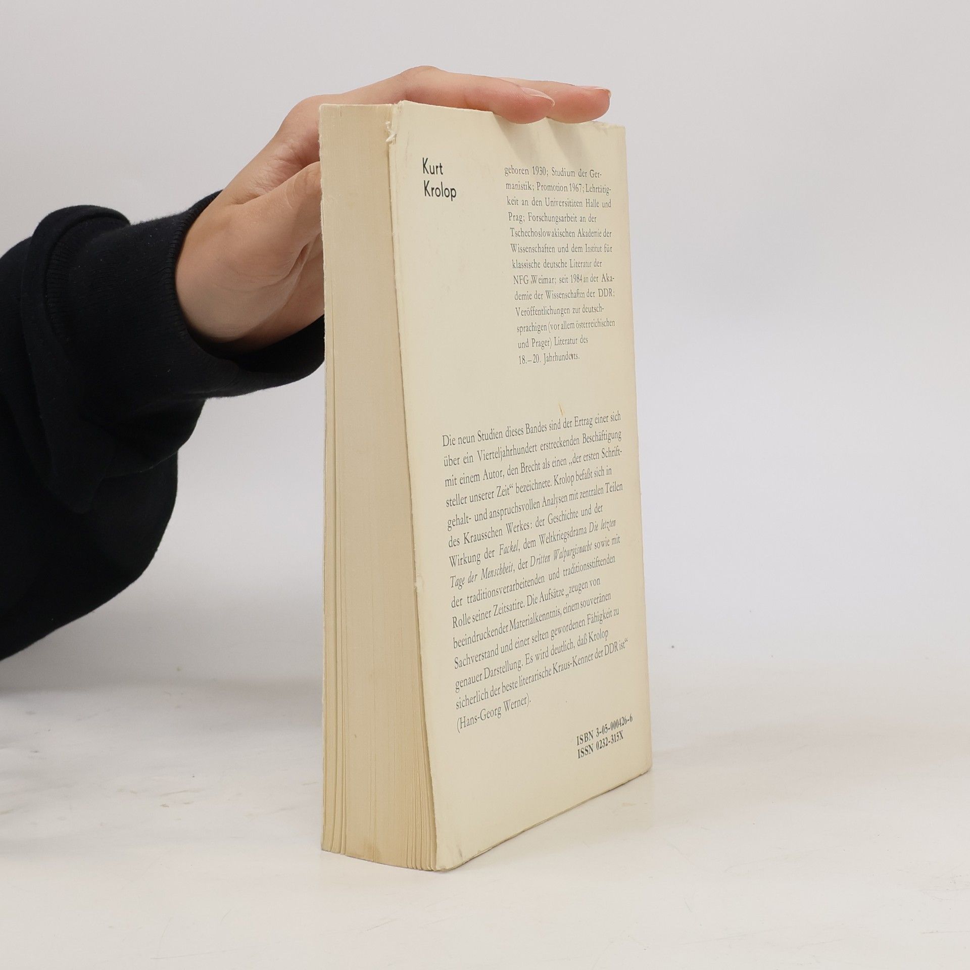 Kurt Krolop Literatur und Gesellschaft: Sprachsatire als Zeitsatire bei Karl Kraus