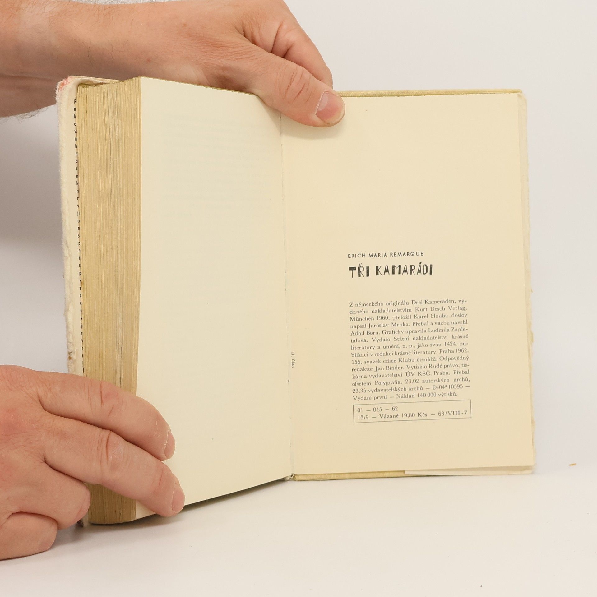 Erich Maria Remarque Tři kamarádi