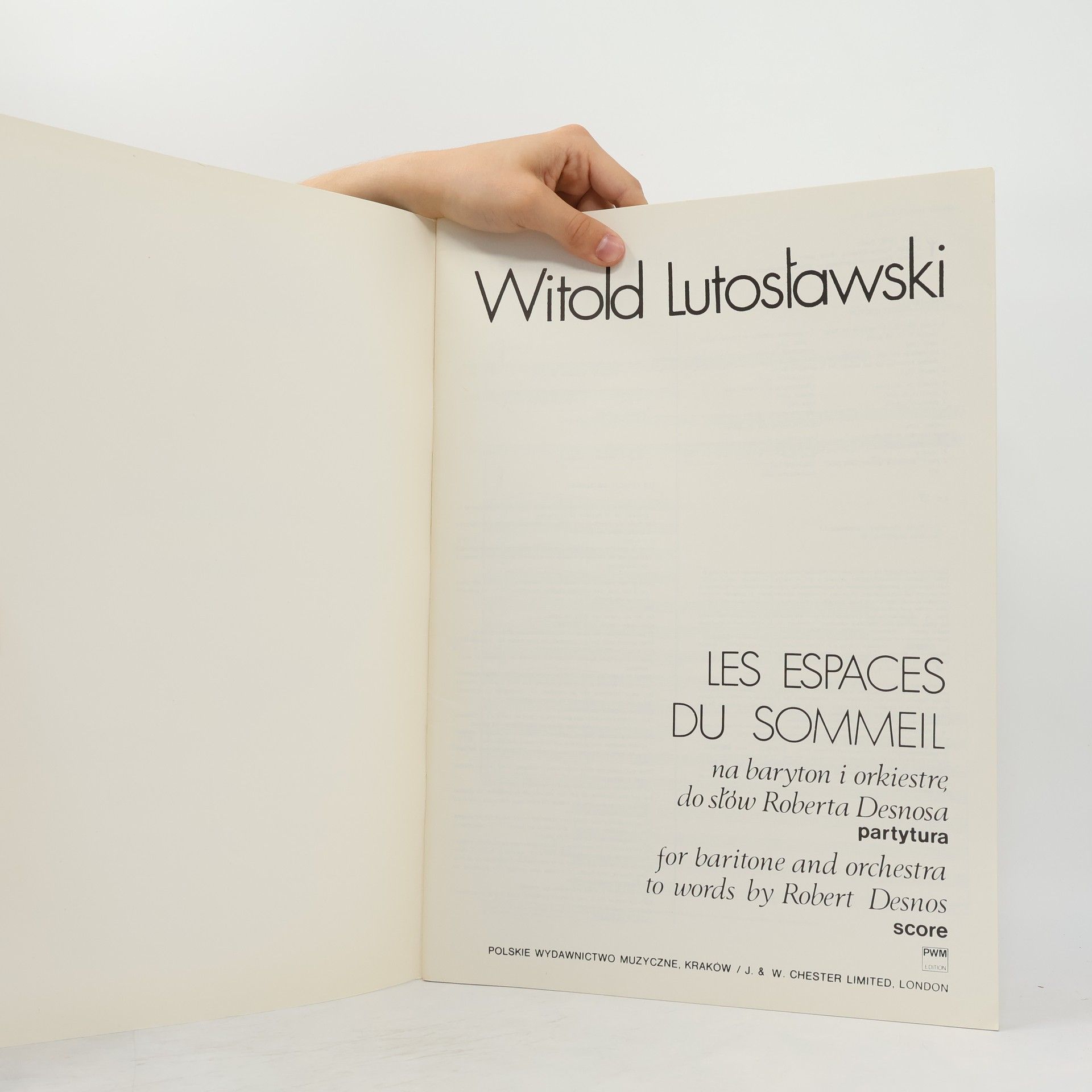 Witold Lutosławski Les espaces du sommeil
