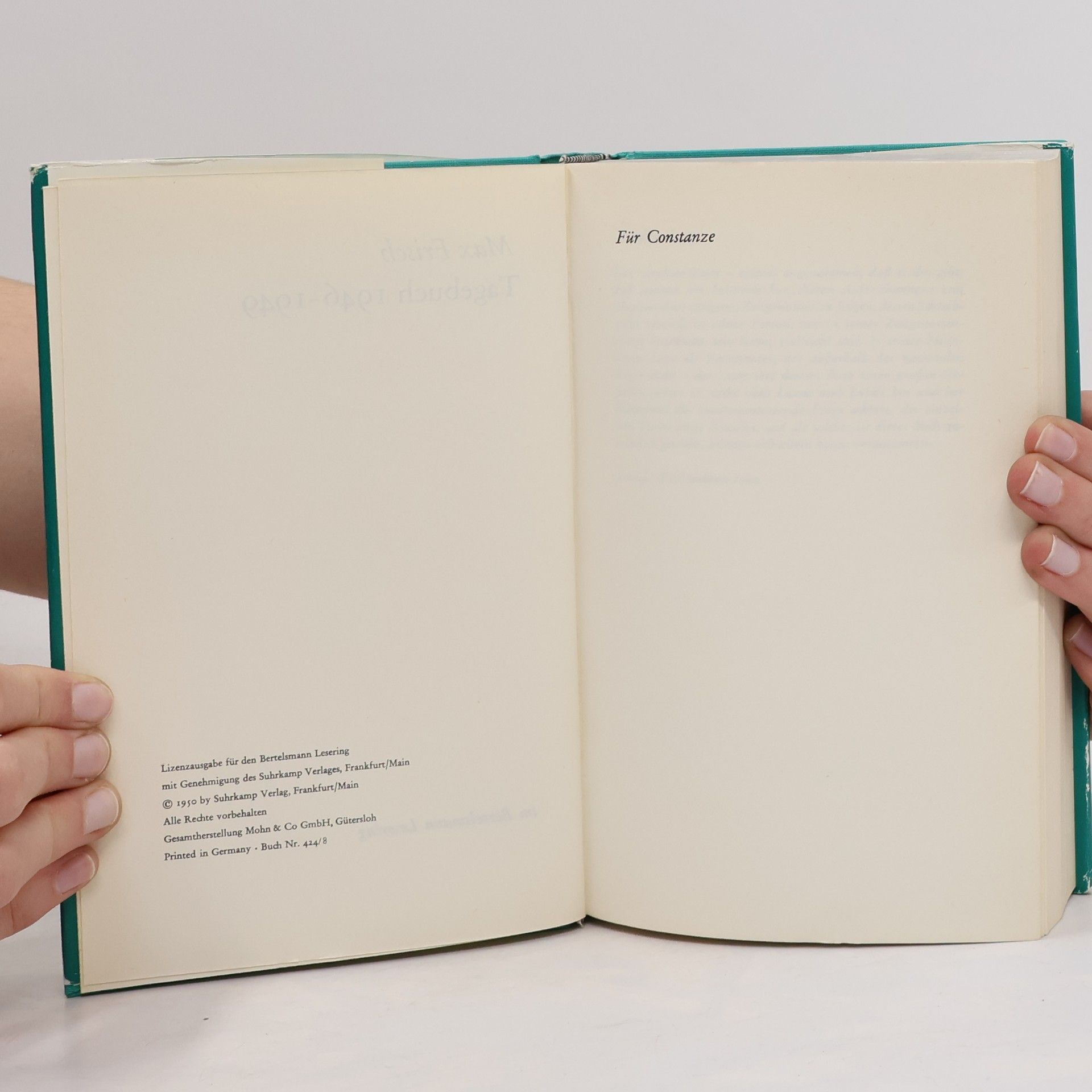 Max Frisch Tagebuch 1946–1949