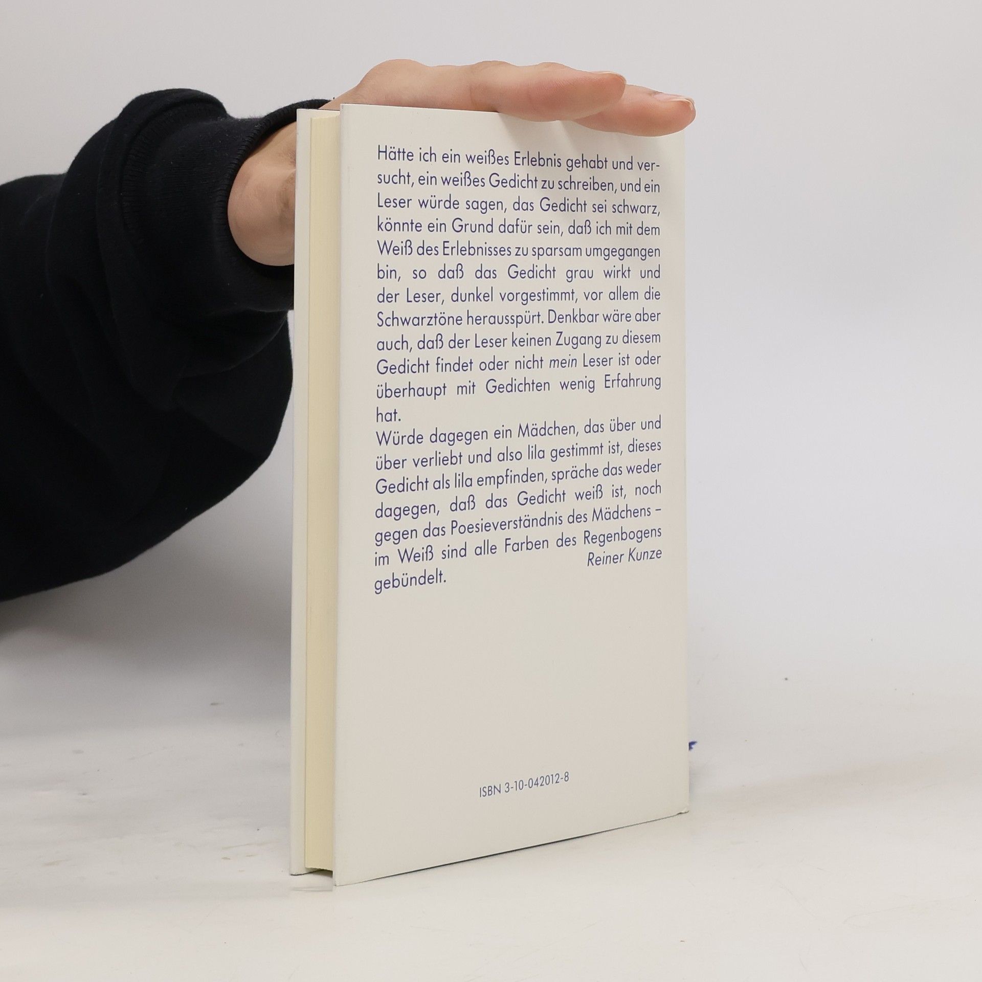 Reiner Kunze Das weisse Gedicht