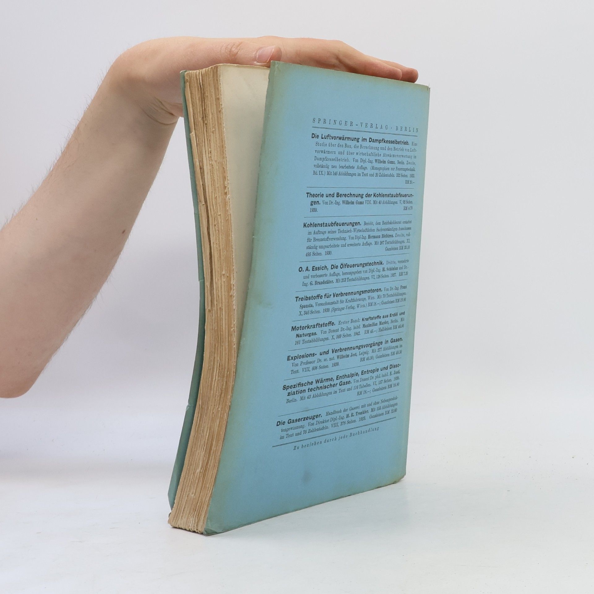 Wilhelm Gumz Kurzes Handbuch der Brennstoff- und Feuerungstechnik