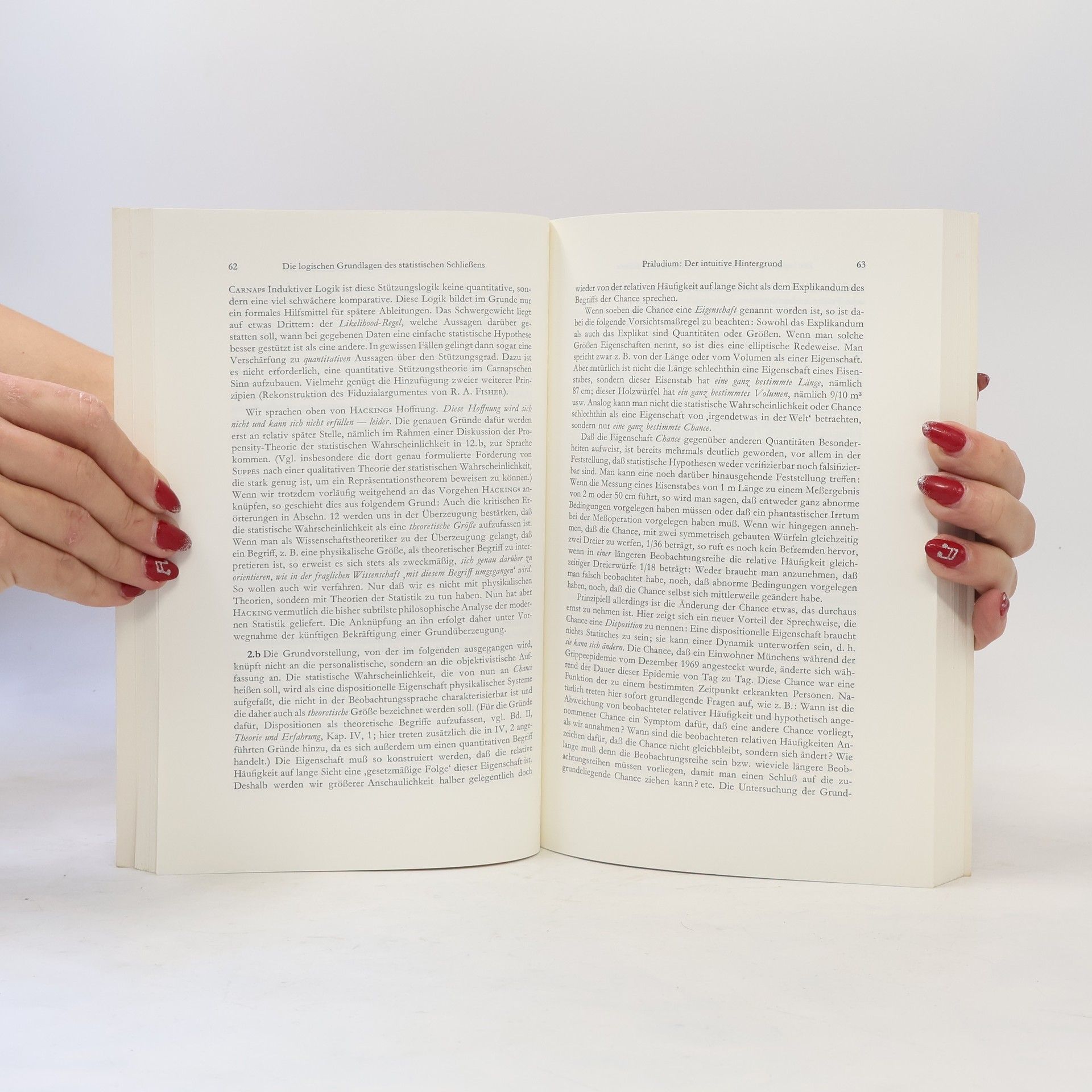 Wolfgang Stegmüller ,Jenseits von Popper und Carnap' Stützungslogik, Likelihood, Bayesianismus Statistische Daten Zufall und Stichprobenauswahl Test
