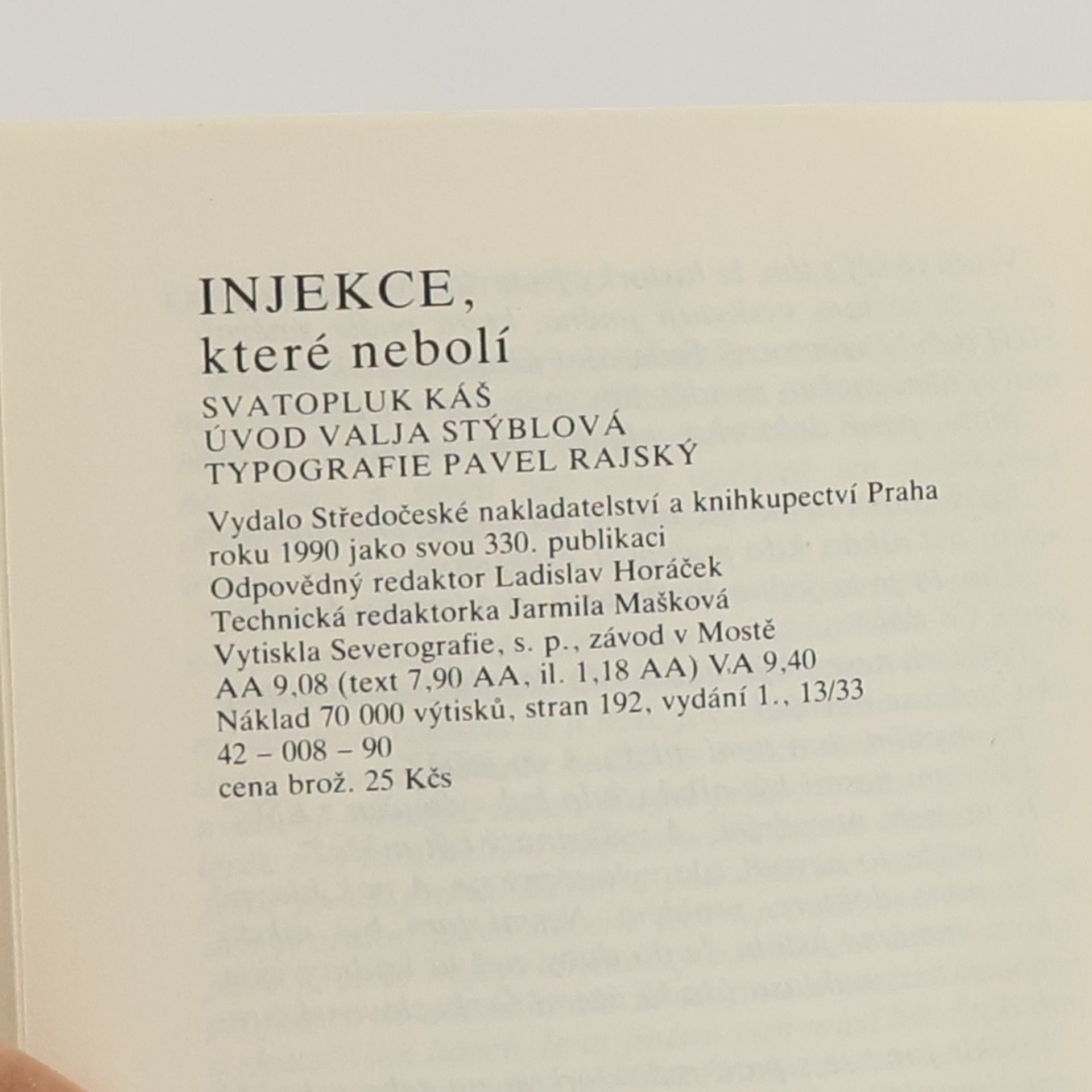 Svatopluk Káš Injekce, které nebolí
