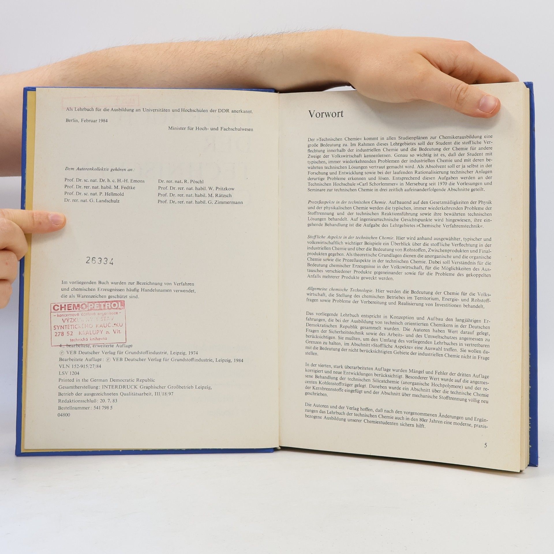 Various authors Lehrbuch der technischen Chemie
