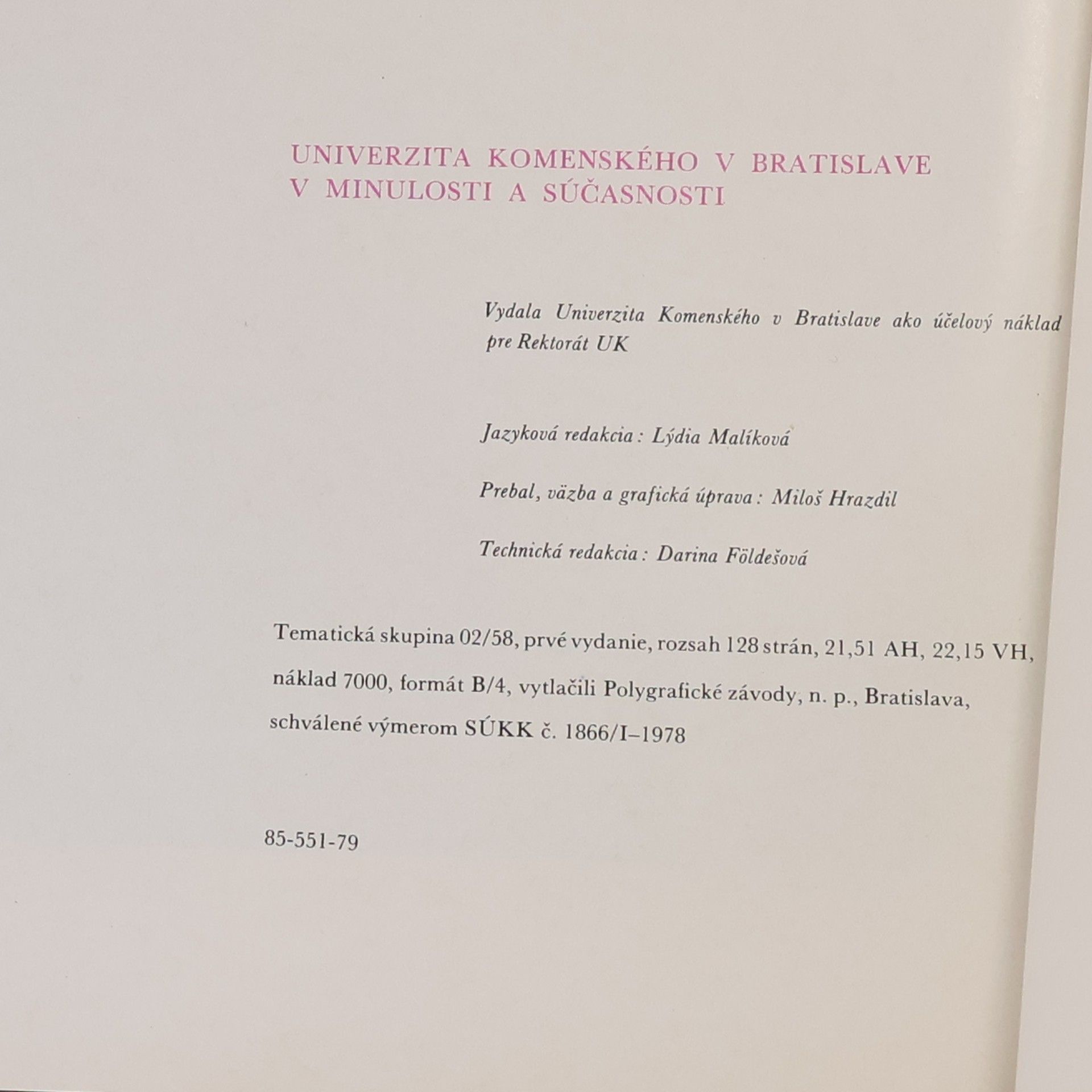 Ján Buraj Univerzita Komenského v Bratislave : v minulosti a súčasnosti