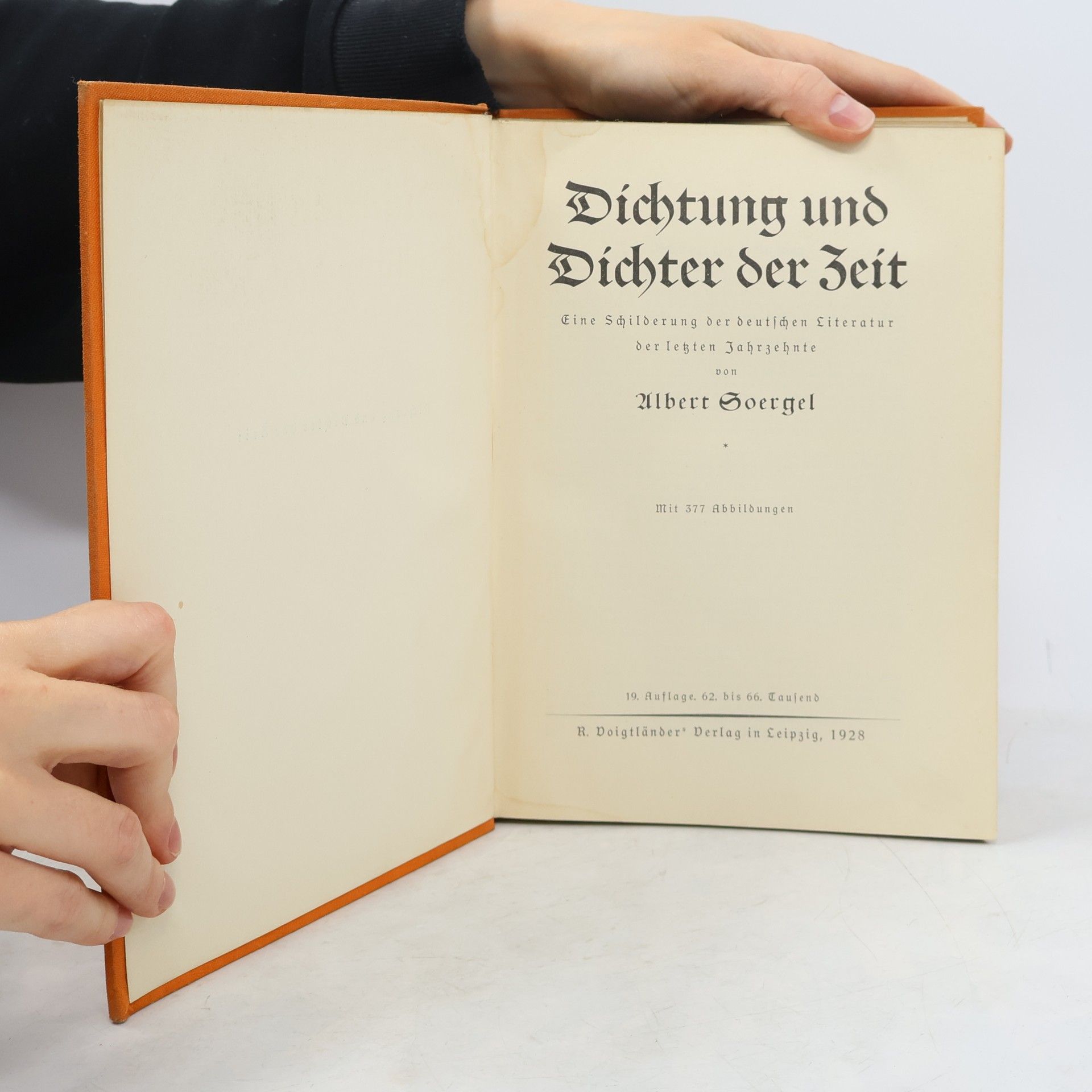 Albert Soergel Dichtung und Dichter der Zeit