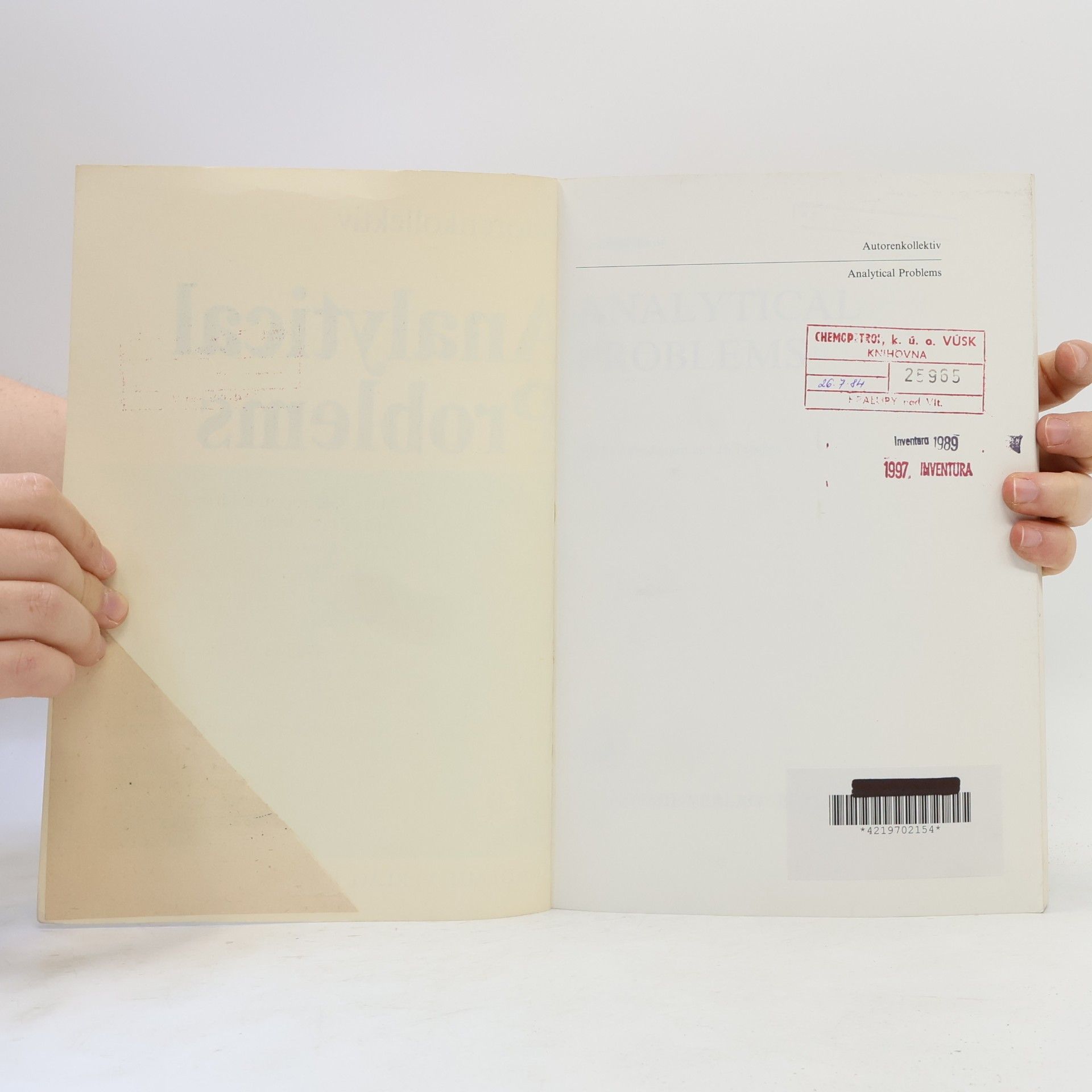Collectif d'auteurs Analytical Problems