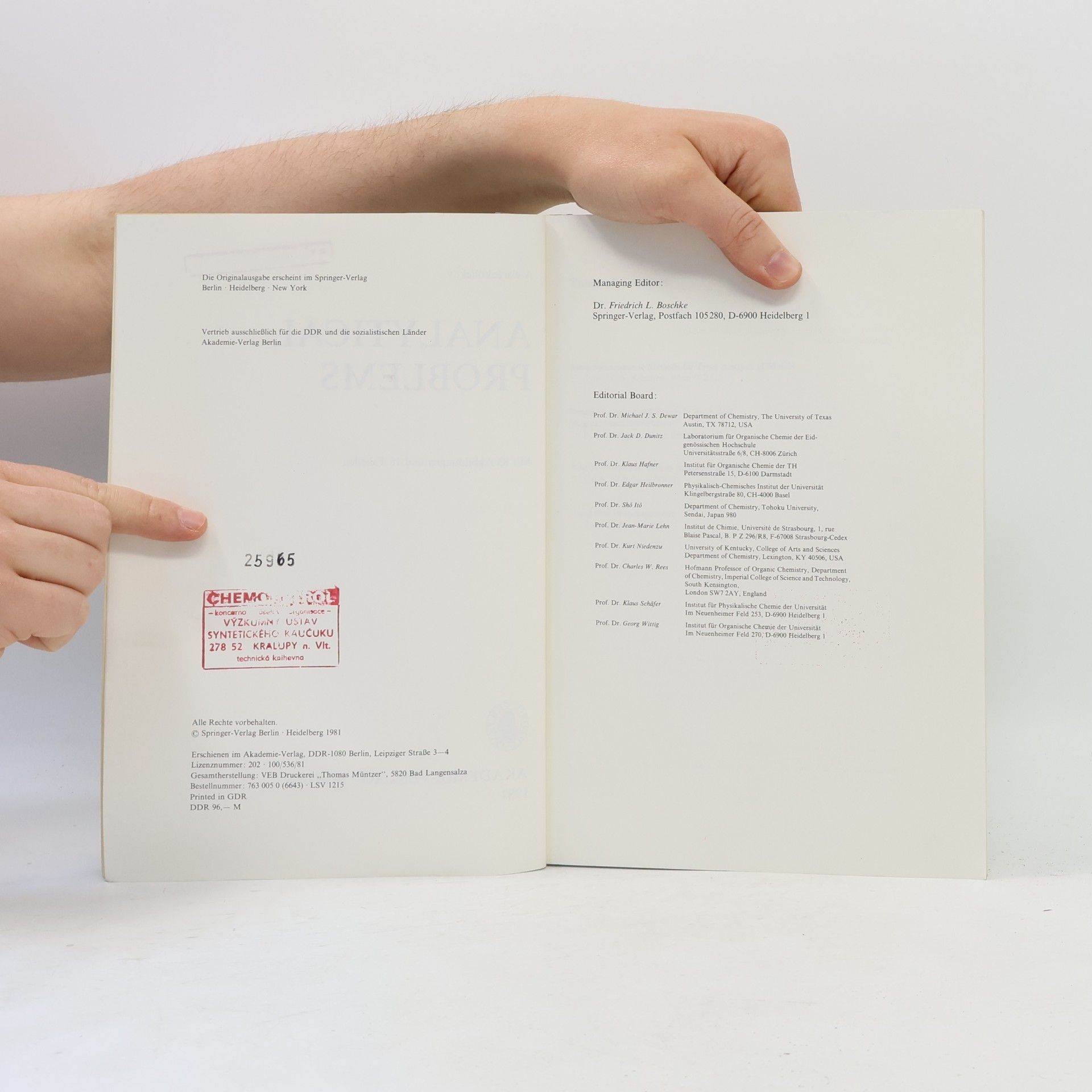 Collectif d'auteurs Analytical Problems