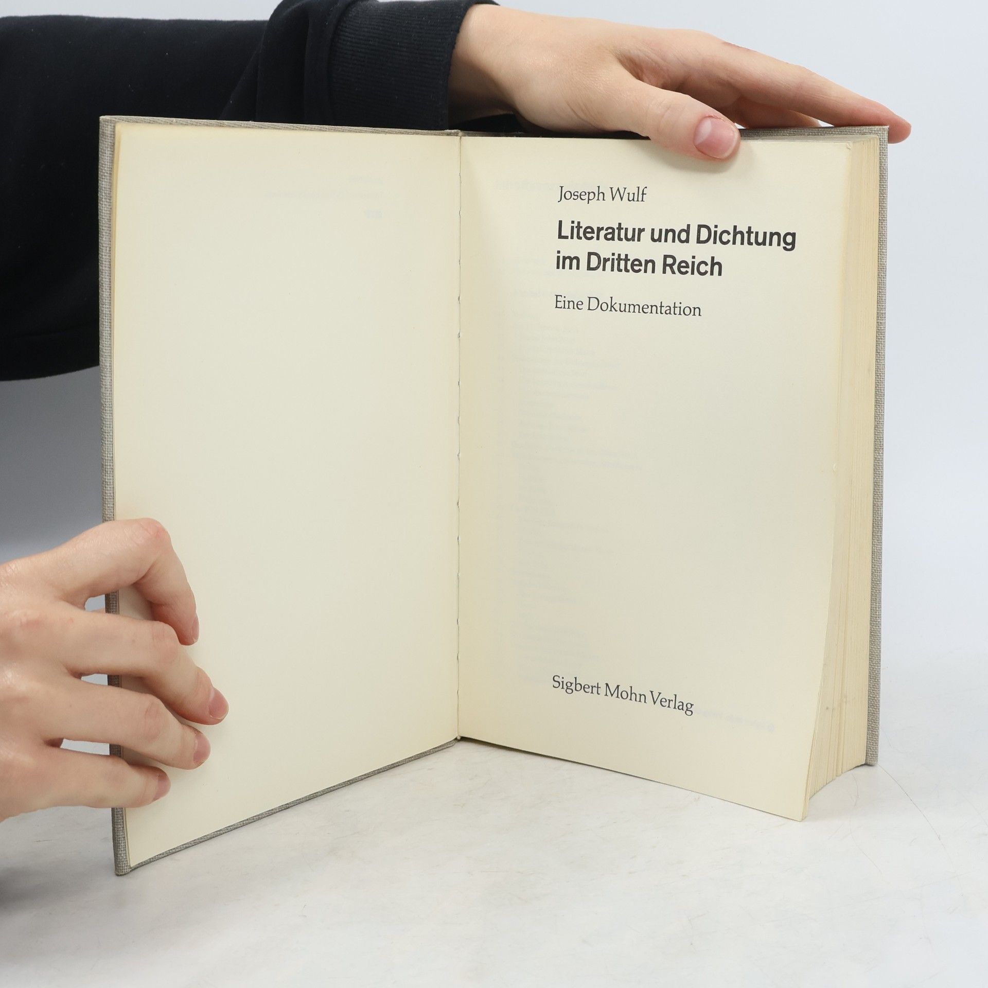 Joseph Wulf Literatur und Dichtung im Dritten Reich