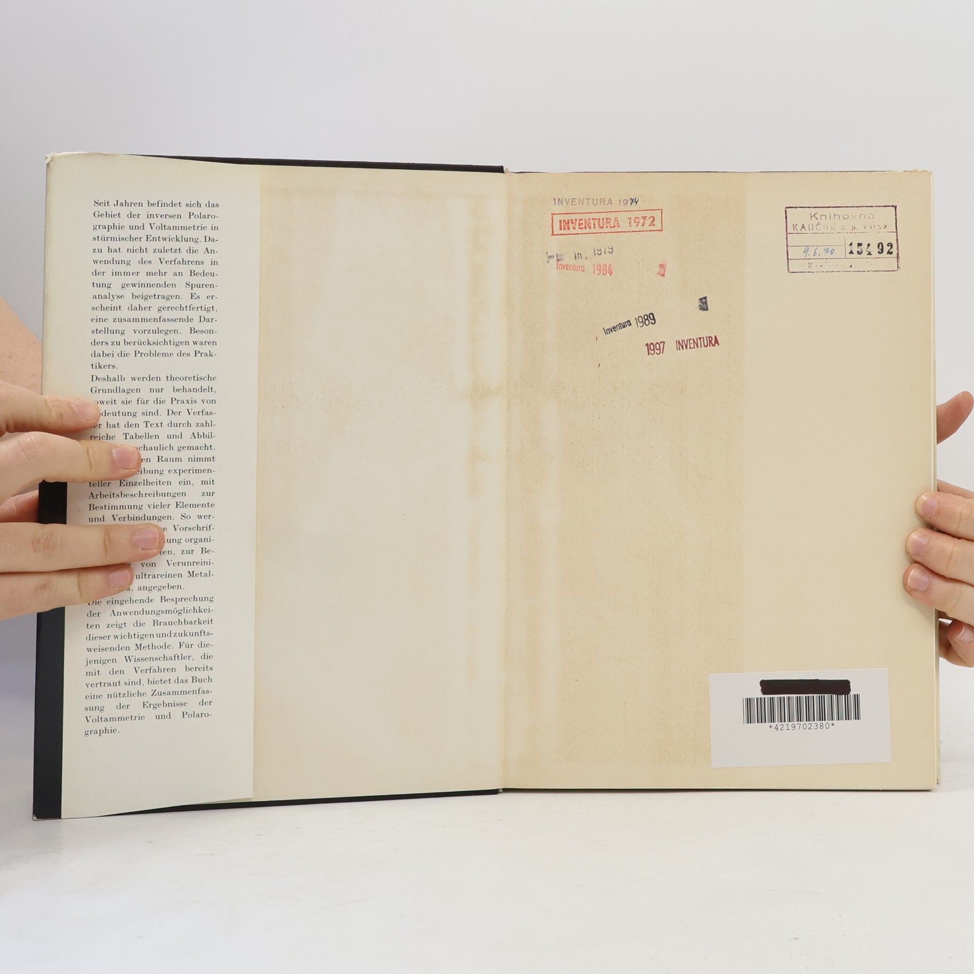 Rolf Neeb Inverse Polarographie und Voltammetrie: Neuere Verfahren zur Spurenanalyse