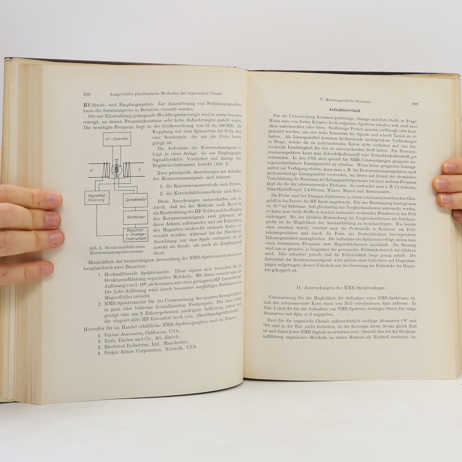 Various authors Ausgewählte physikalische Methoden der organischen Chemie II.