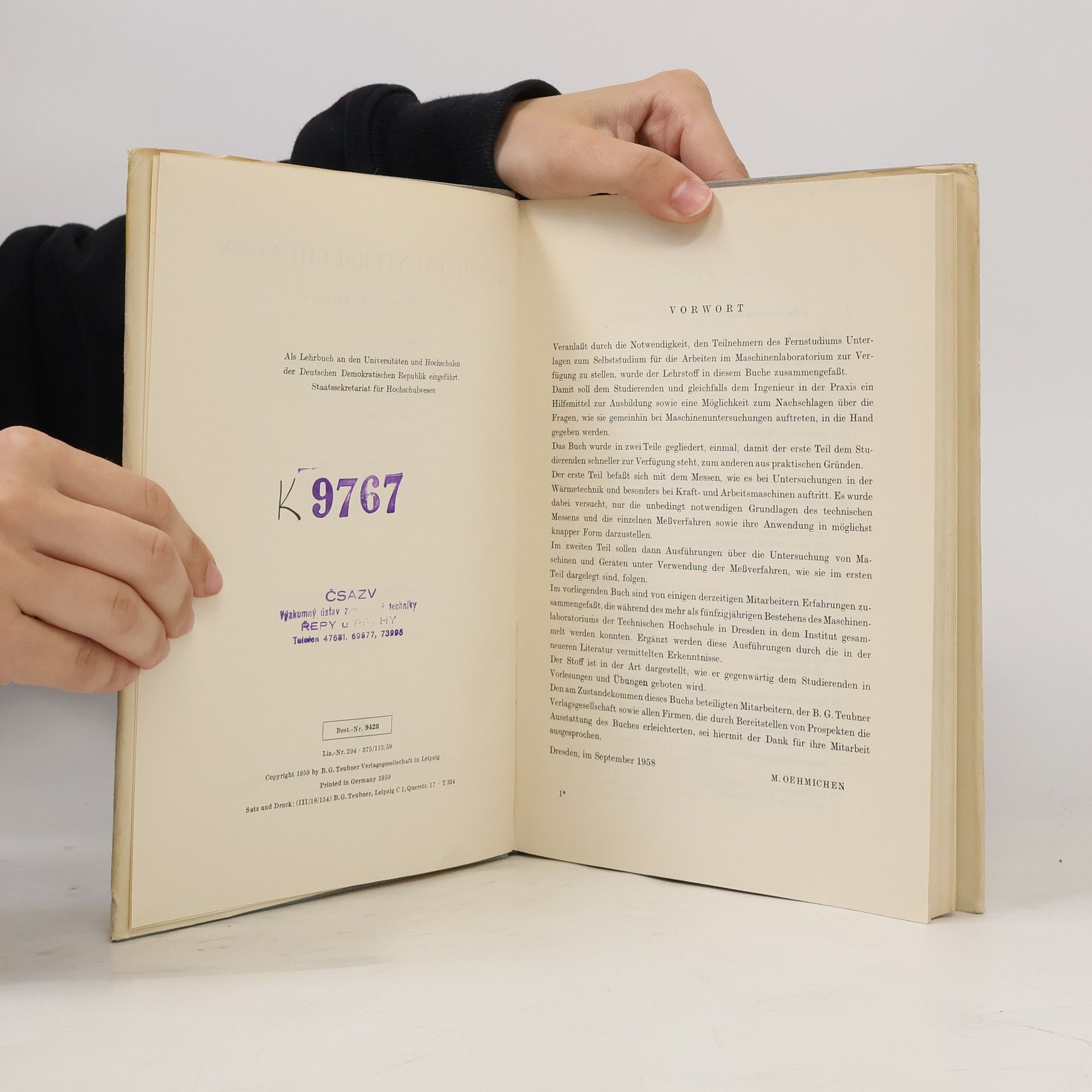Autorenkollektiv Maschinenuntersuchungen I