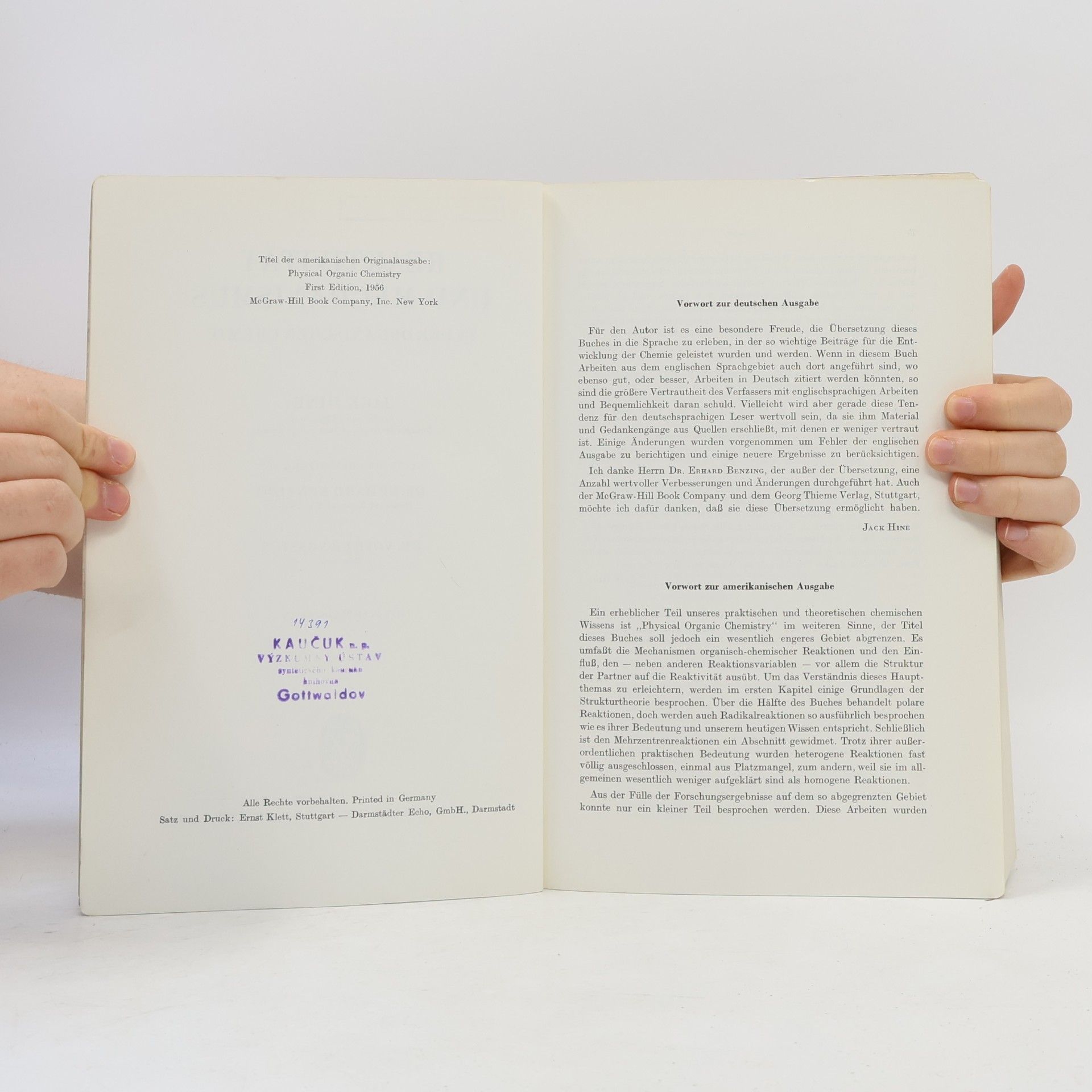 Erhard Benzing Reaktivität und Mechanismus in der organischen Chemie