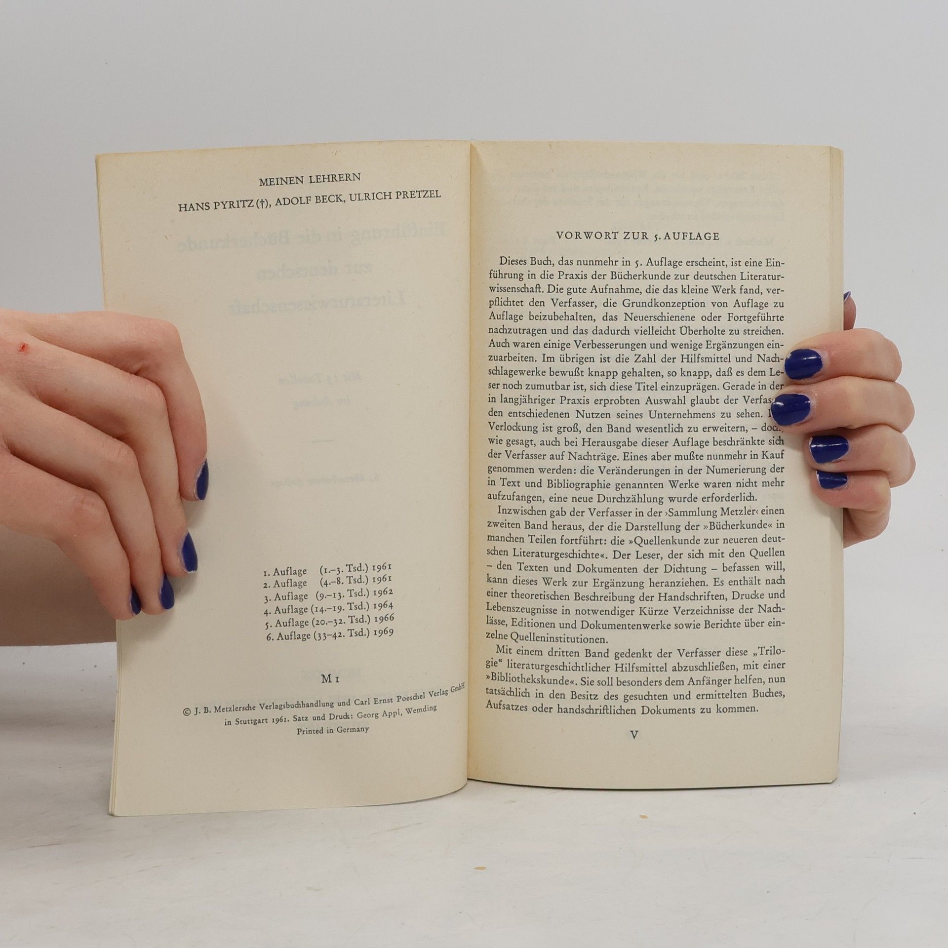 Paul Raabe Einführung in die Bückerkunde zur deutschen Literaturwissenschaft