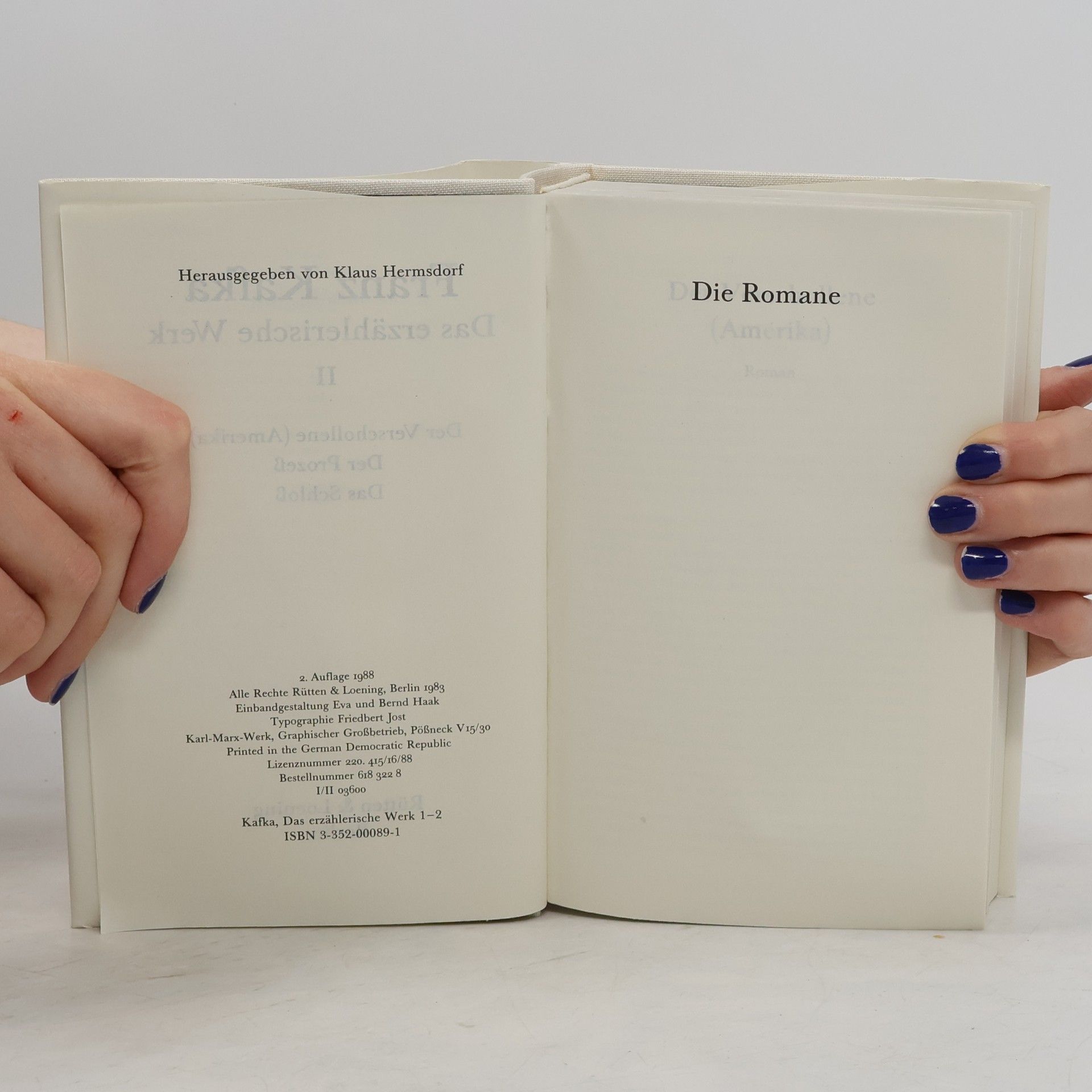 Franz Kafka Das erzählerische Werk II.:Der Verschollene (Amerika), Der Prozess, Das Schloss