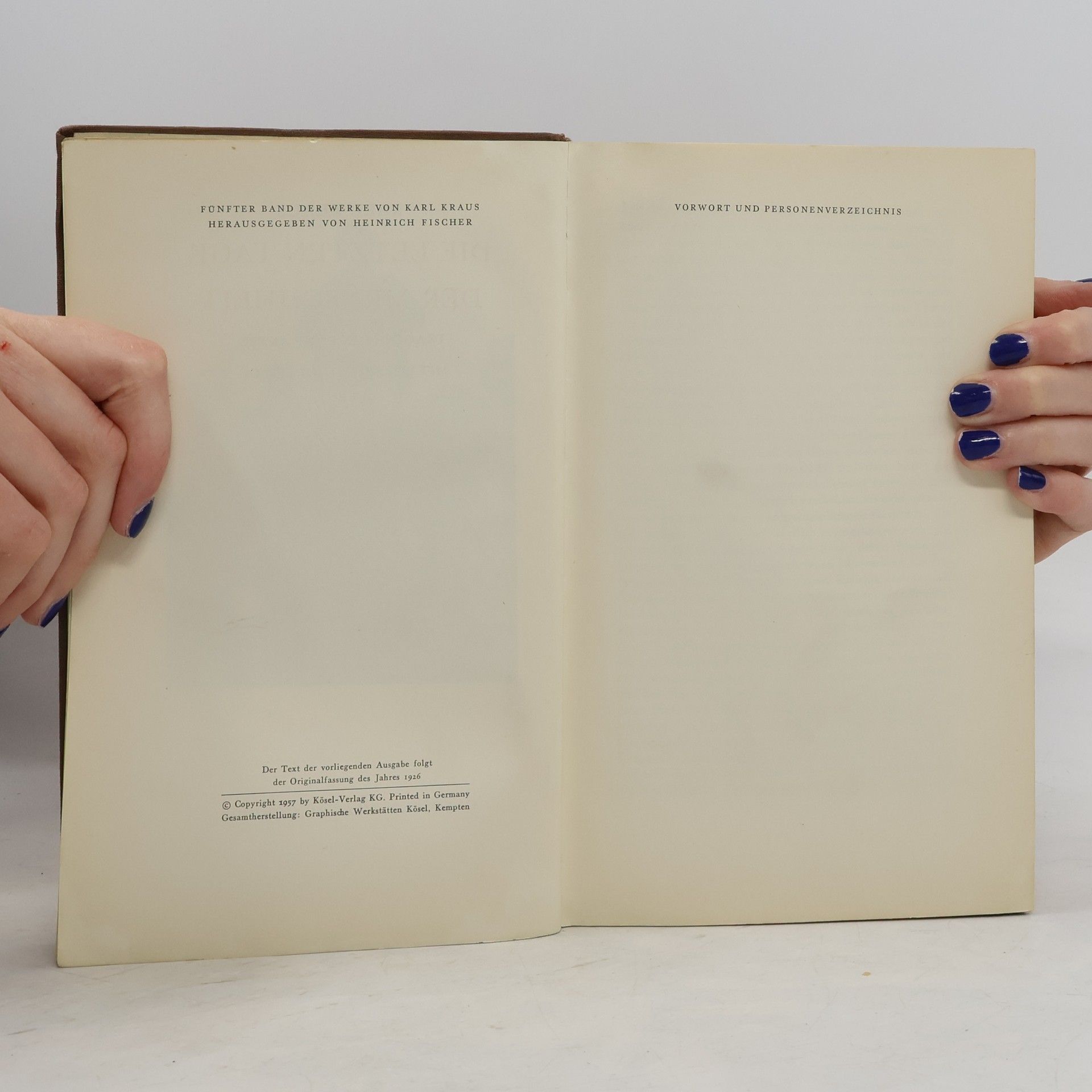Karl Kraus Die letzten Tage der Menschheit