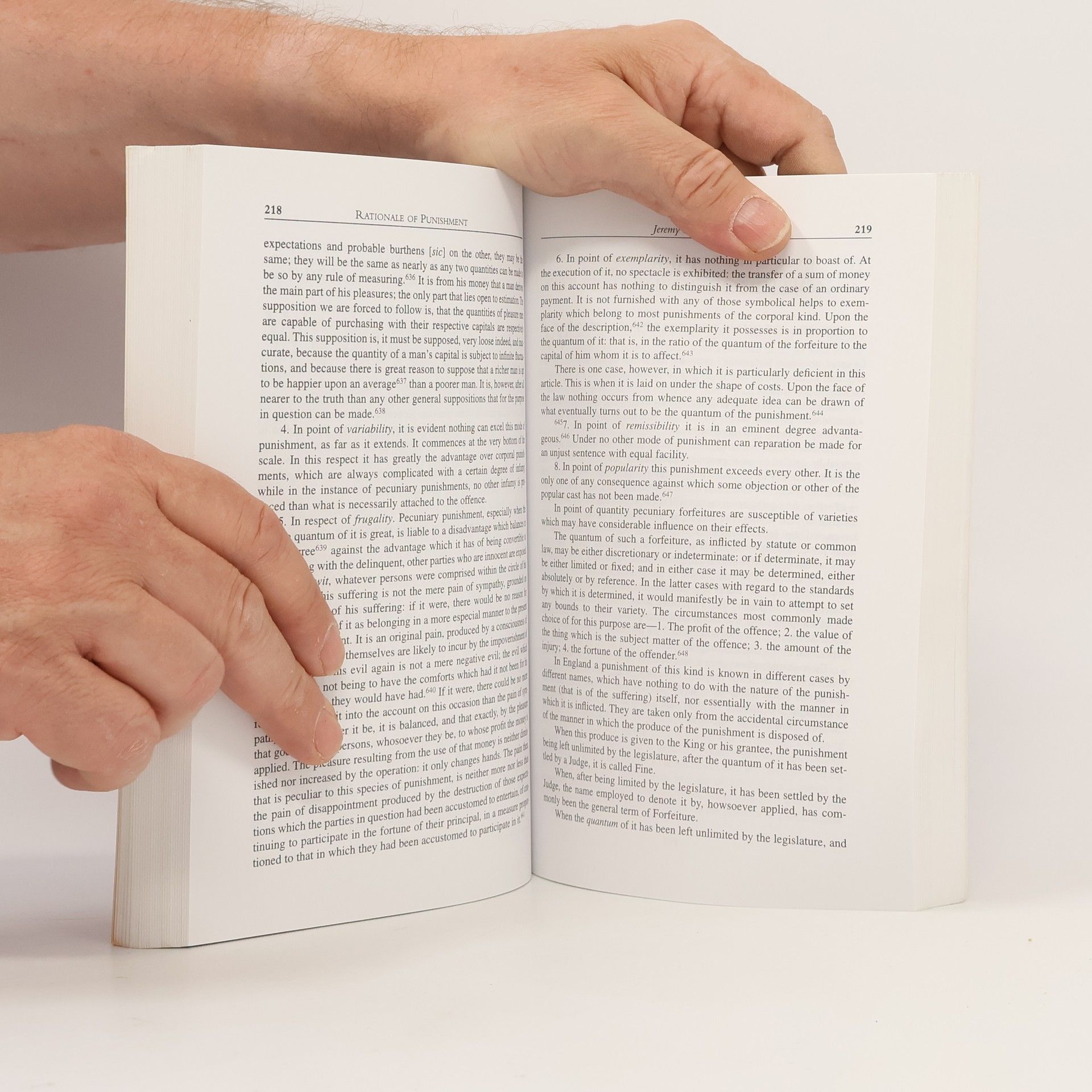 Jeremy Bentham Great Books in Philosophy: The Rationale of Punishment