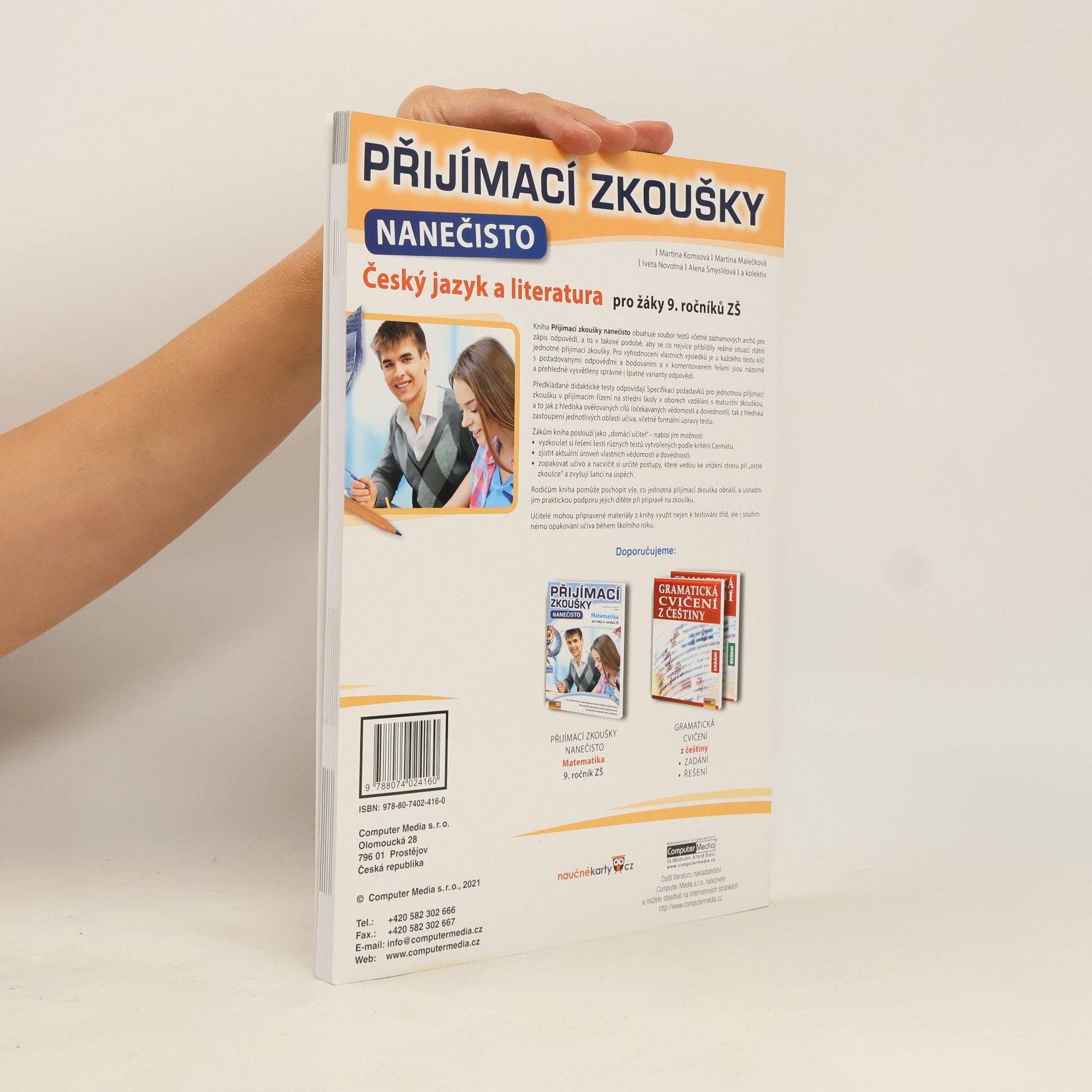 Martina Komsová Přijímací zkoušky nanečisto. Český jazyk a literatura pro žáky 9. ročníků ZŠ