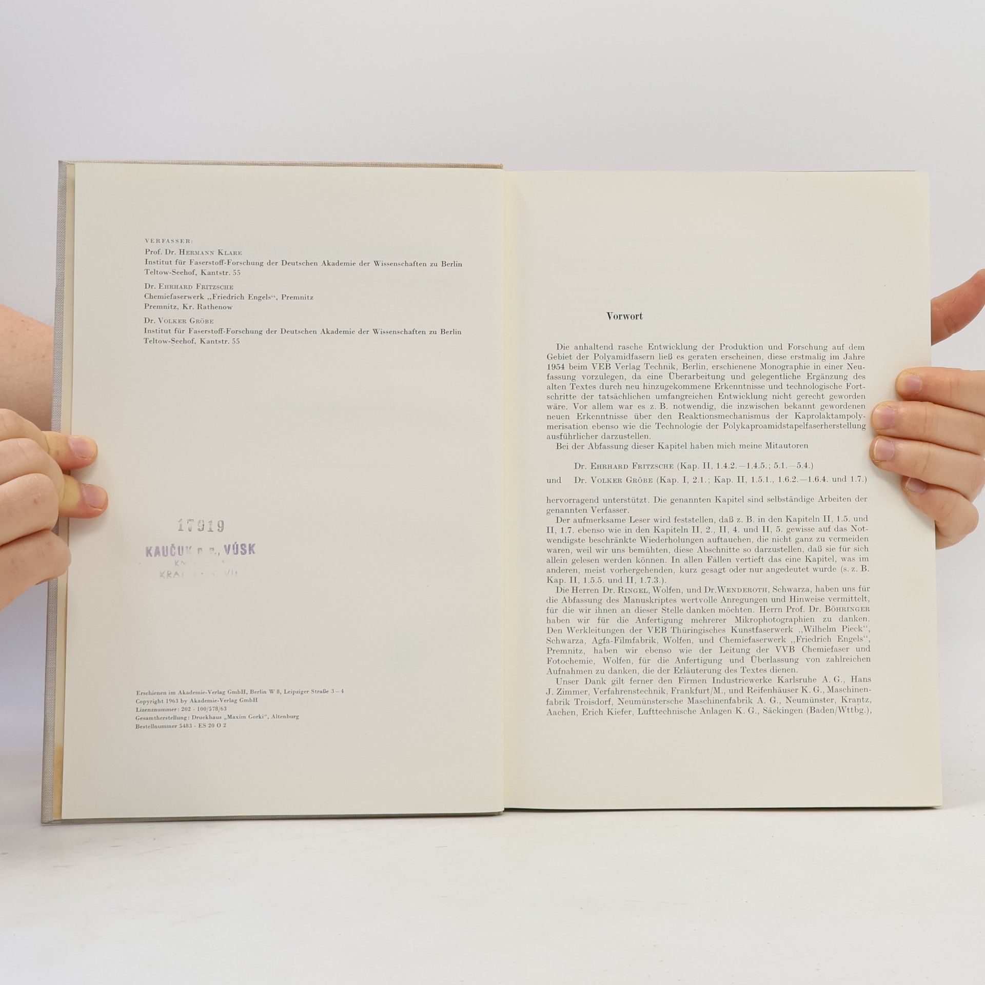 Hermann Klare Synthetische Fasern aus Polyamiden