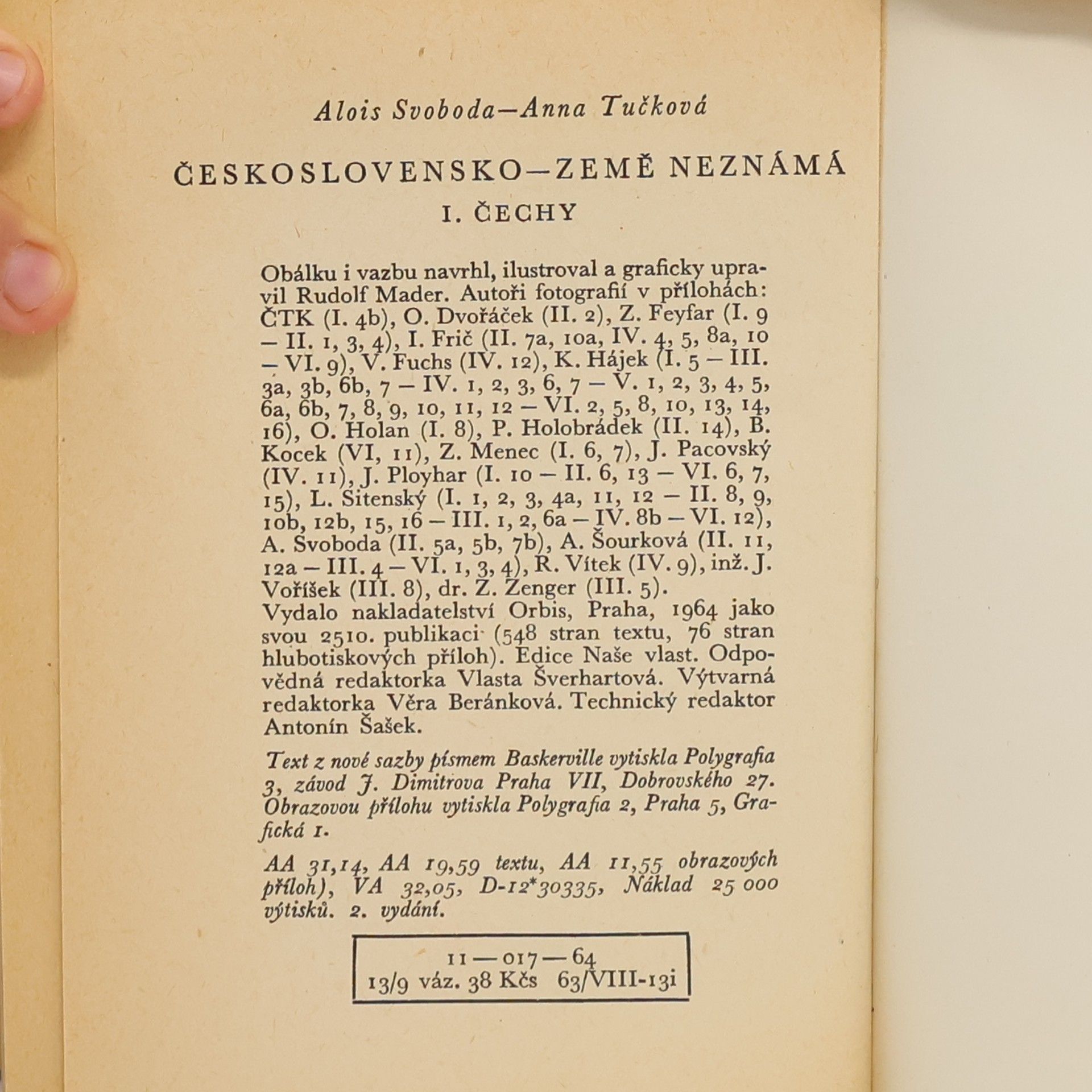 Alois Svoboda Československo země neznámá. Čechy