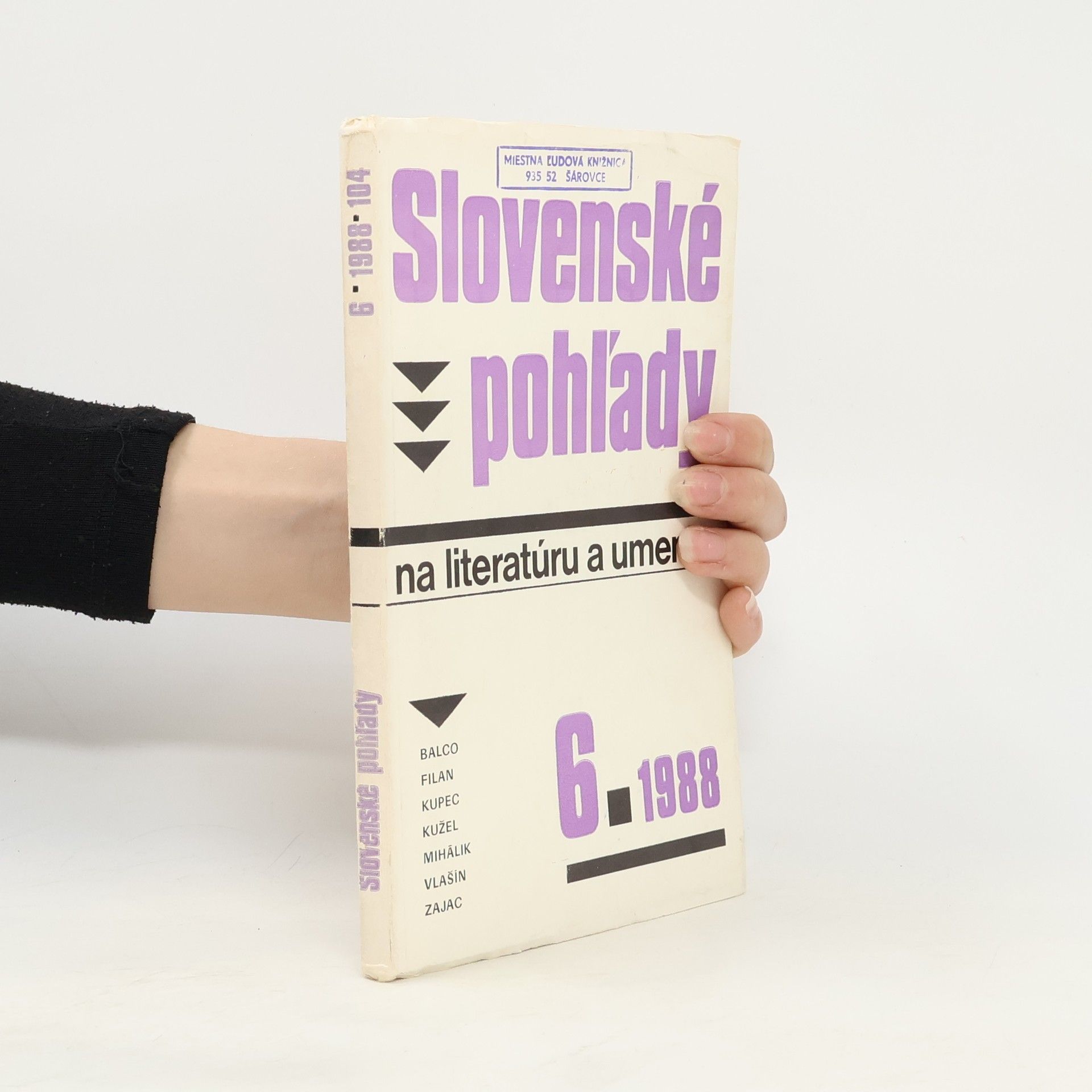 Collectif d'auteurs Slovenské pohľady 6/1988