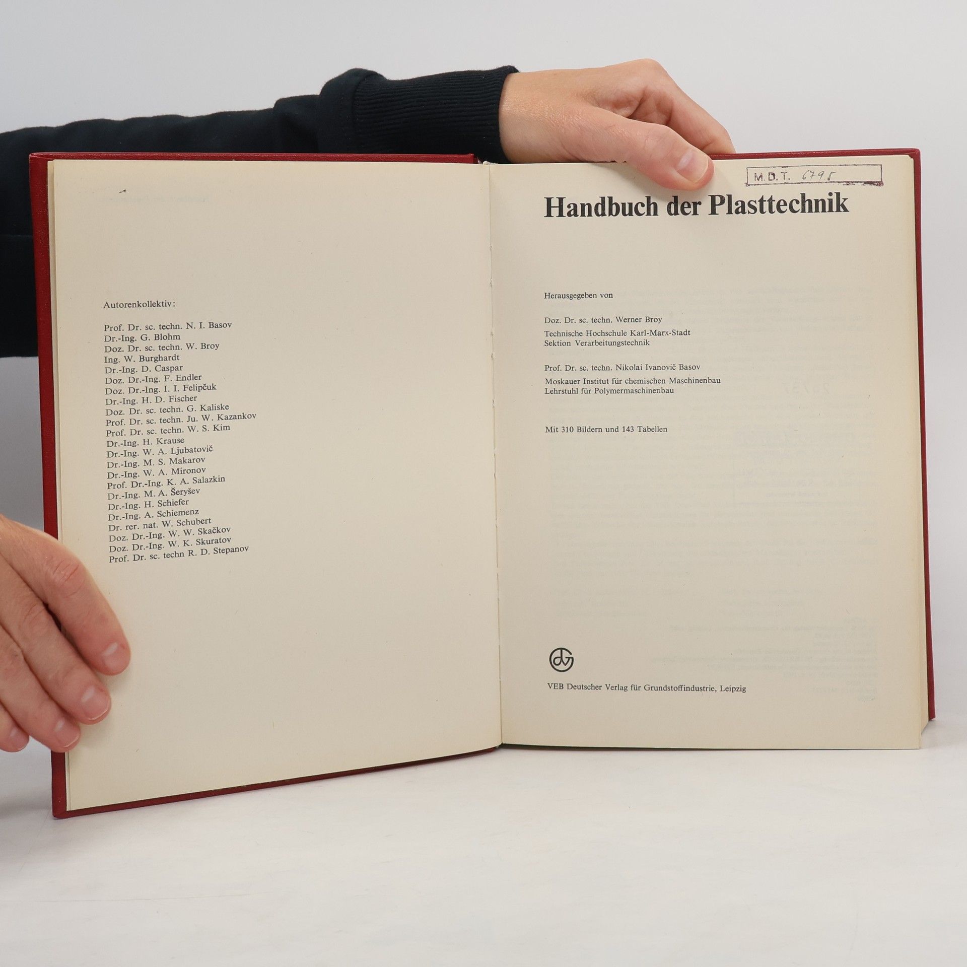 Werner Broy Handbuch der Plasttechnik