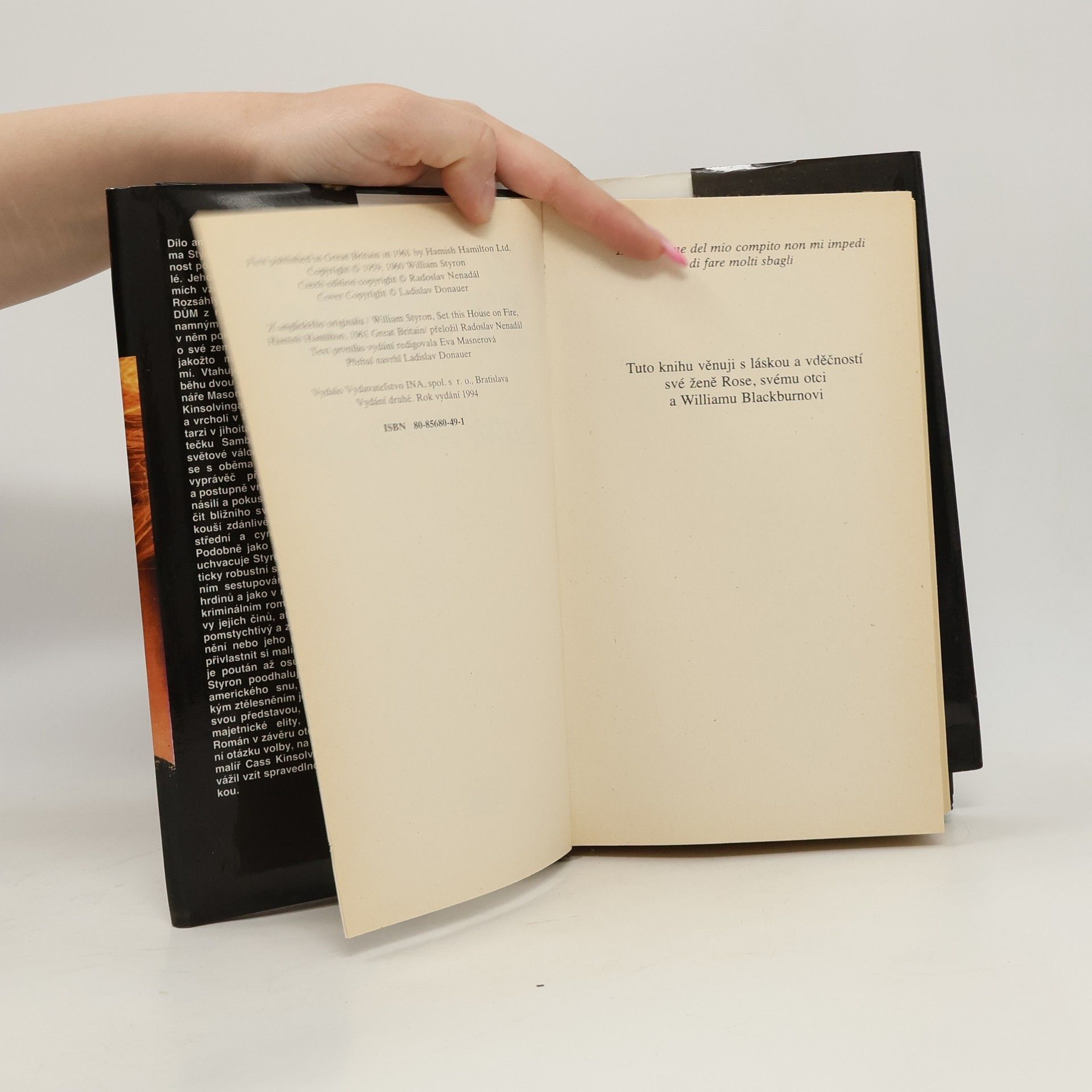William Styron Zapal tento dům