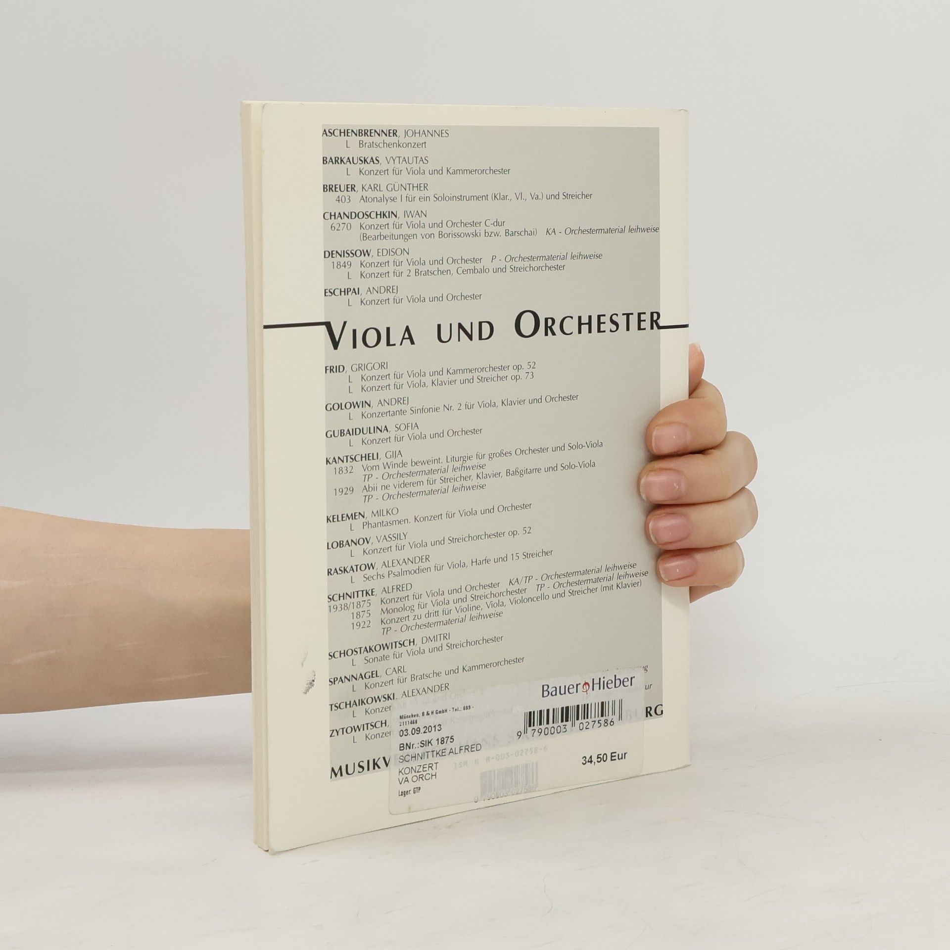 Alfred Schnittke exempla nova - 175: Konzert für Viola und Orchester / Concerto for Viola and Orchestra; Monolog für Viola und Streichorchester / Monologue for Viola and String Orchestra