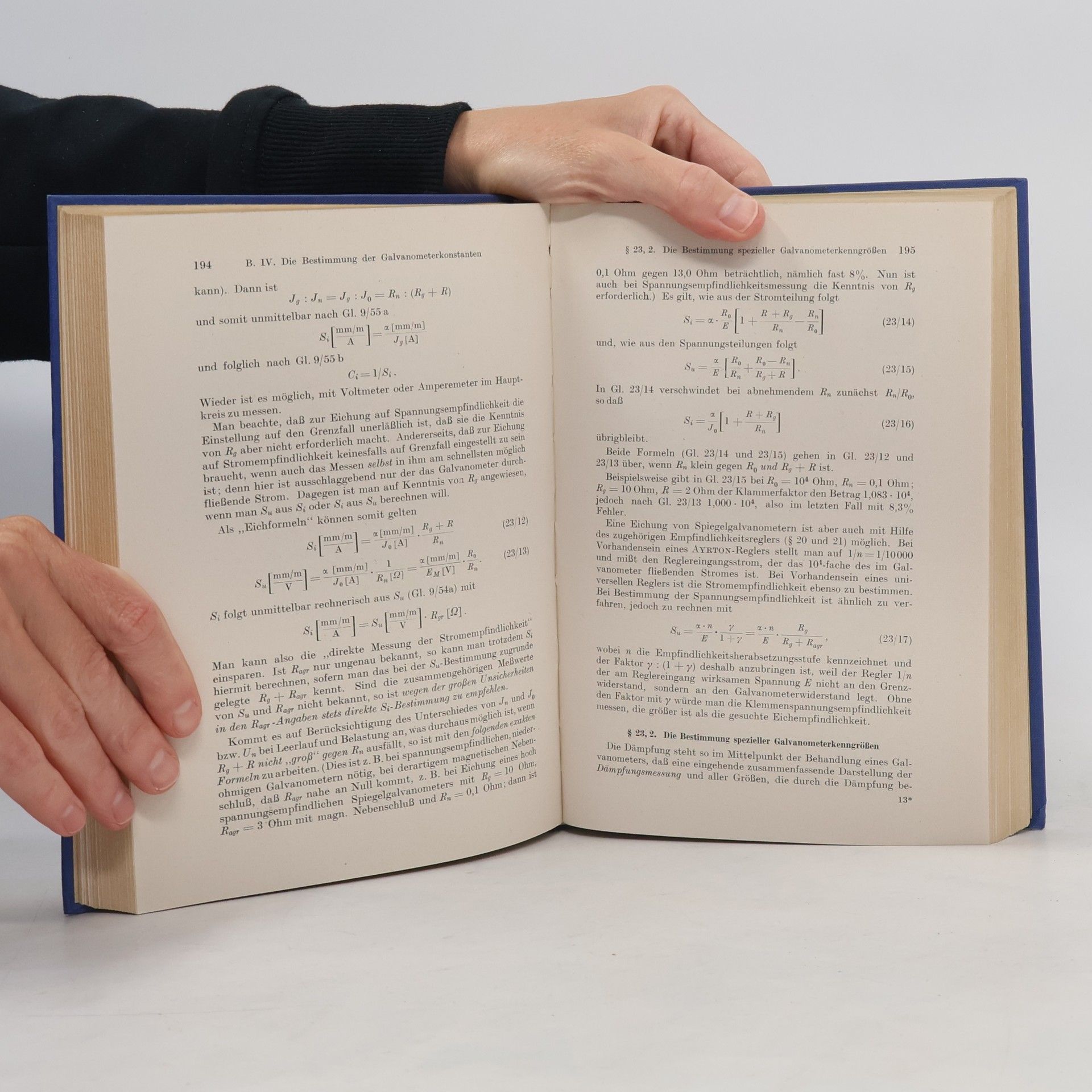 E. Meyer Spiegelgalvanometer und Licht Zeigerinstrumente