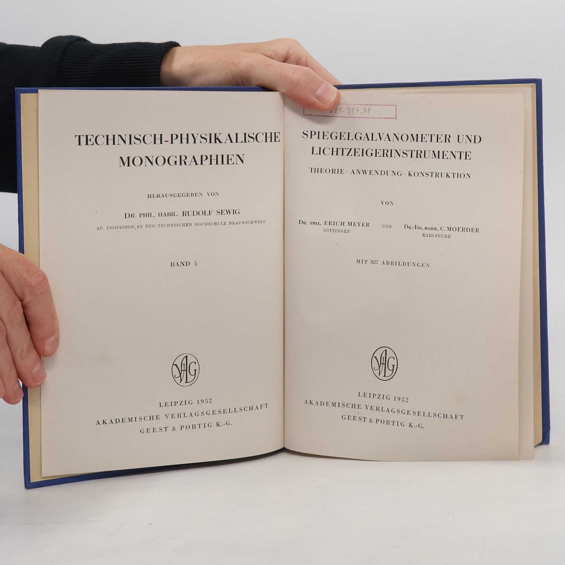 E. Meyer Spiegelgalvanometer und Licht Zeigerinstrumente