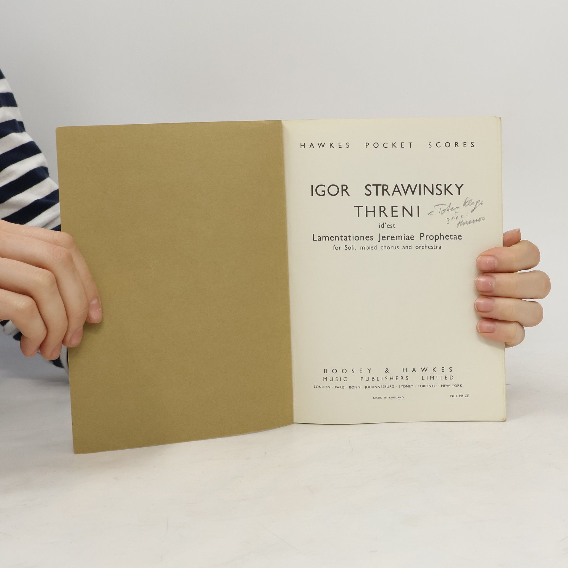 Igor Stravinsky Threni