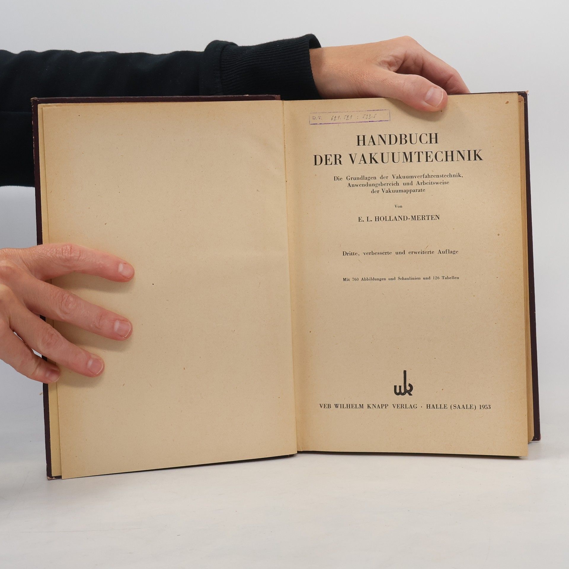 Holland Merten Handbuch der Vakuumtechnik