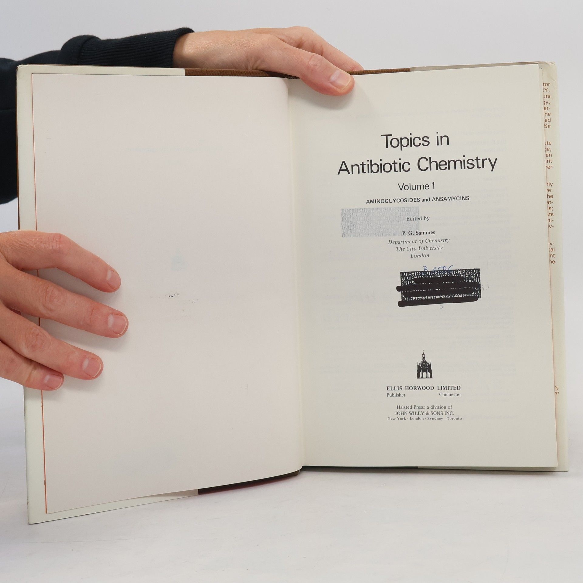 P. G. Sammes Topics in Antibiotic Chemistry