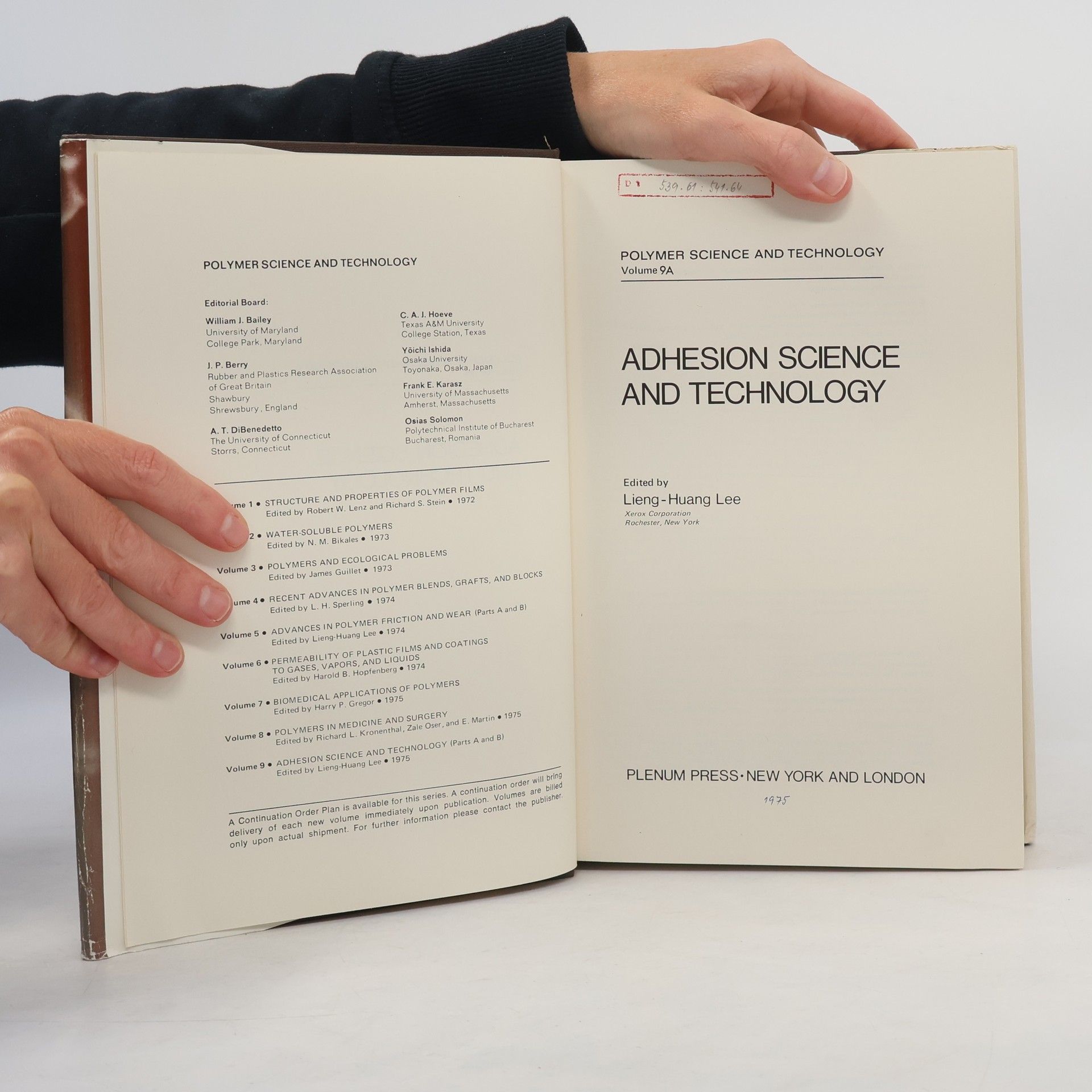 Lieng-Huang Lee Adhesion Science and Technology Volume 9A