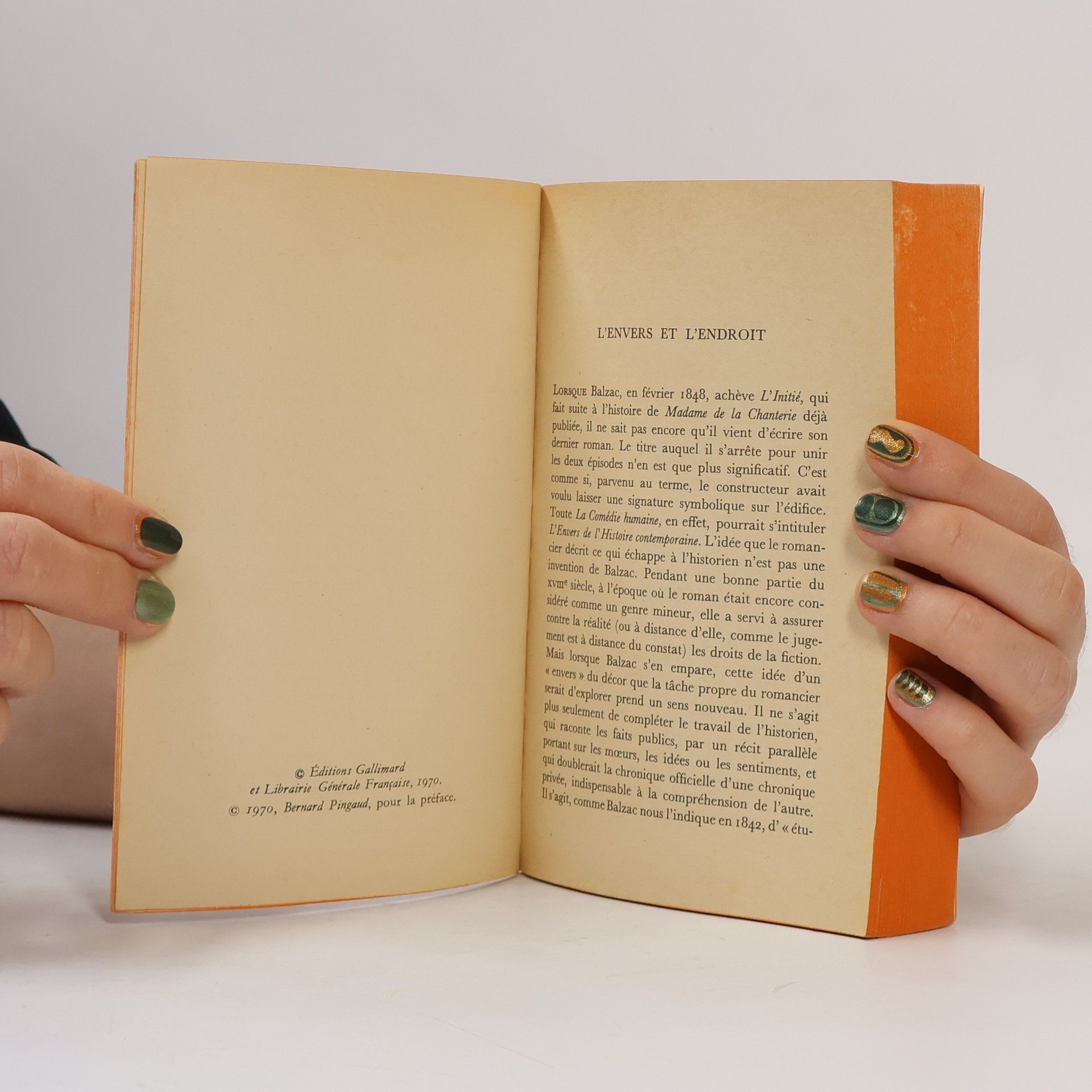 Honoré de Balzac L'Envers de l'histoire contemporaine