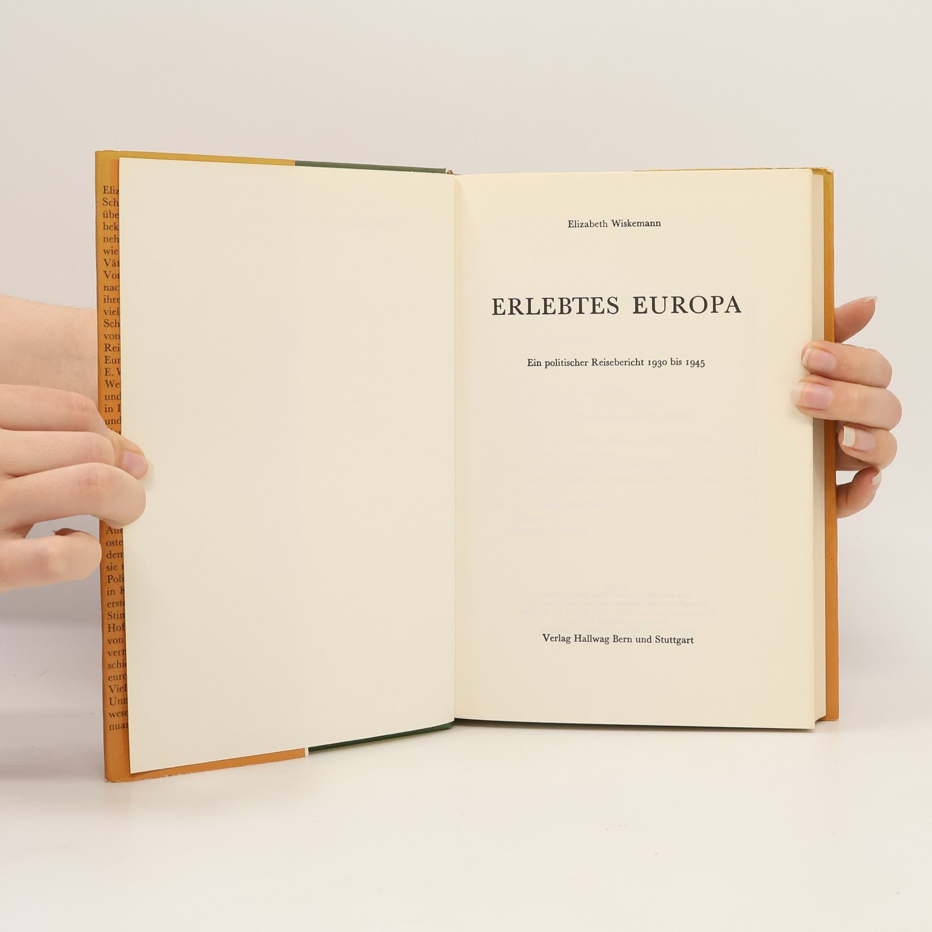 Elizabeth Wiskemann Erlebtes Europa