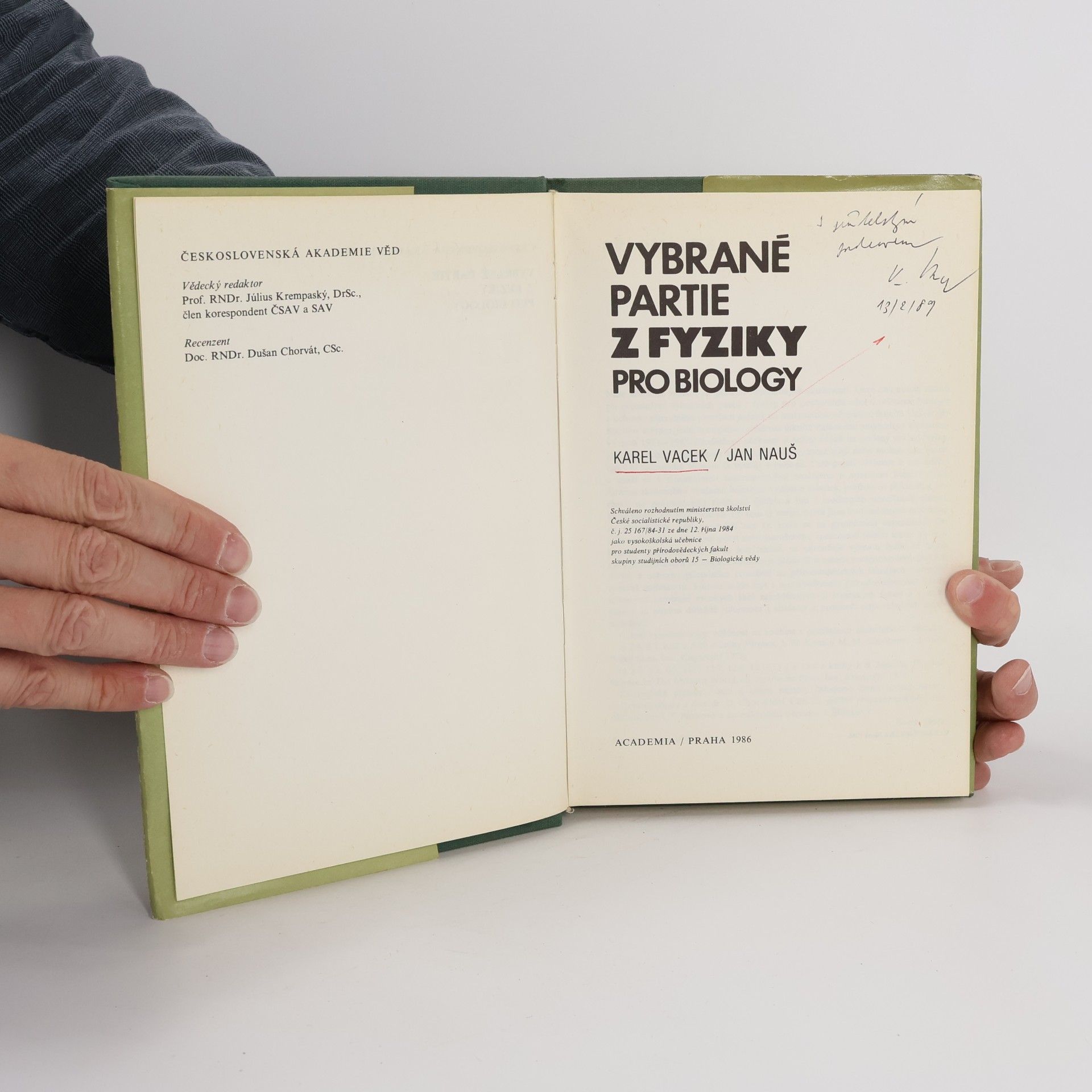 Vacek Karel Vybrané partie z fyziky pro biology