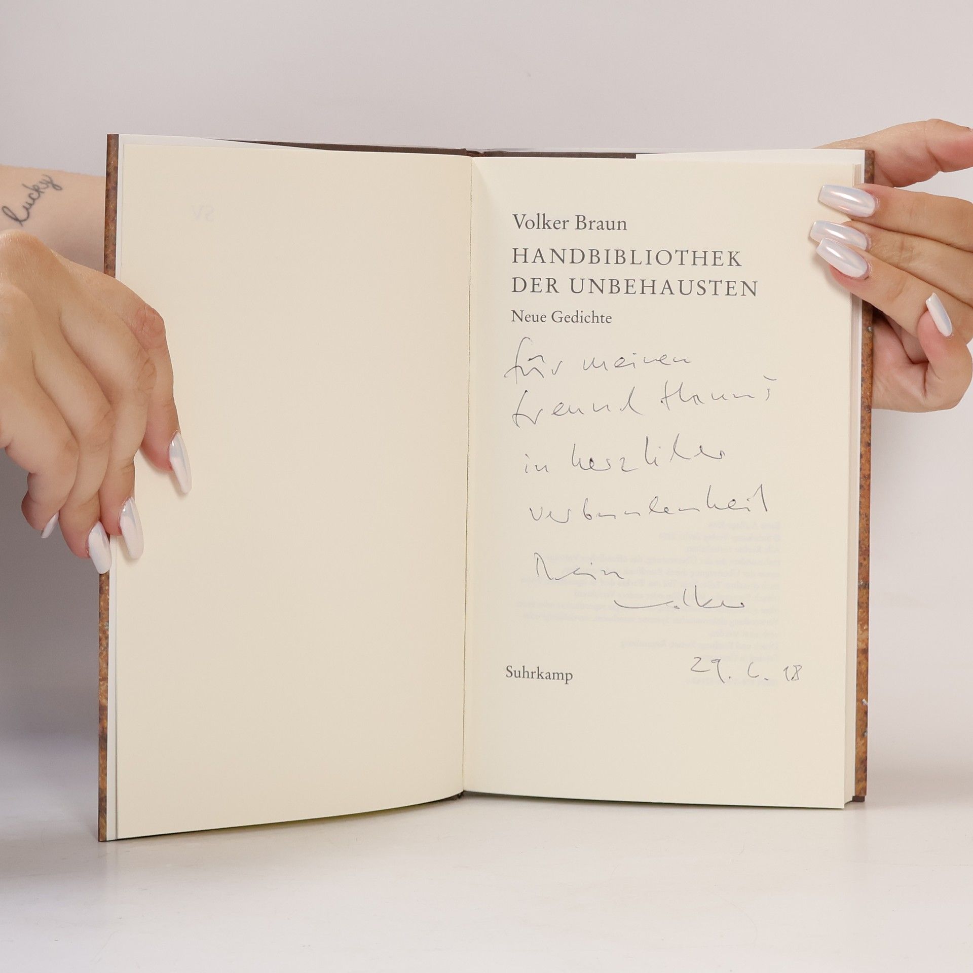 Volker Braun Handbibliothek der Unbehausten