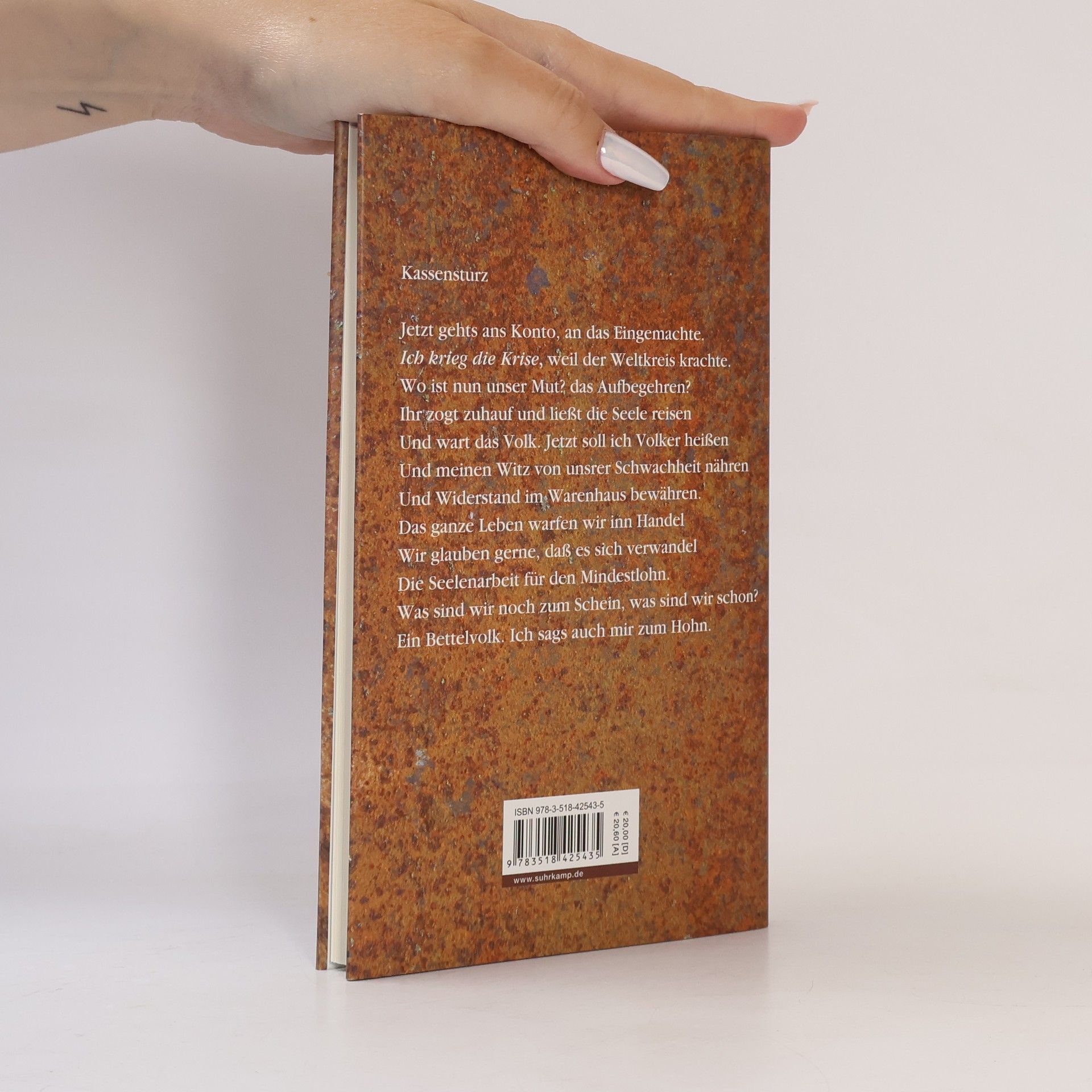 Volker Braun Handbibliothek der Unbehausten