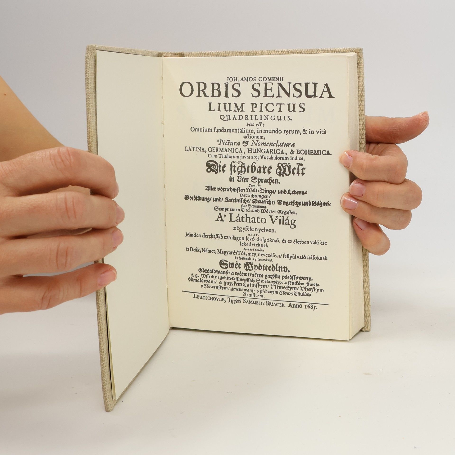 Jan Amos Komenský Orbis Sensua-Lium Pictus Quadrilinguis