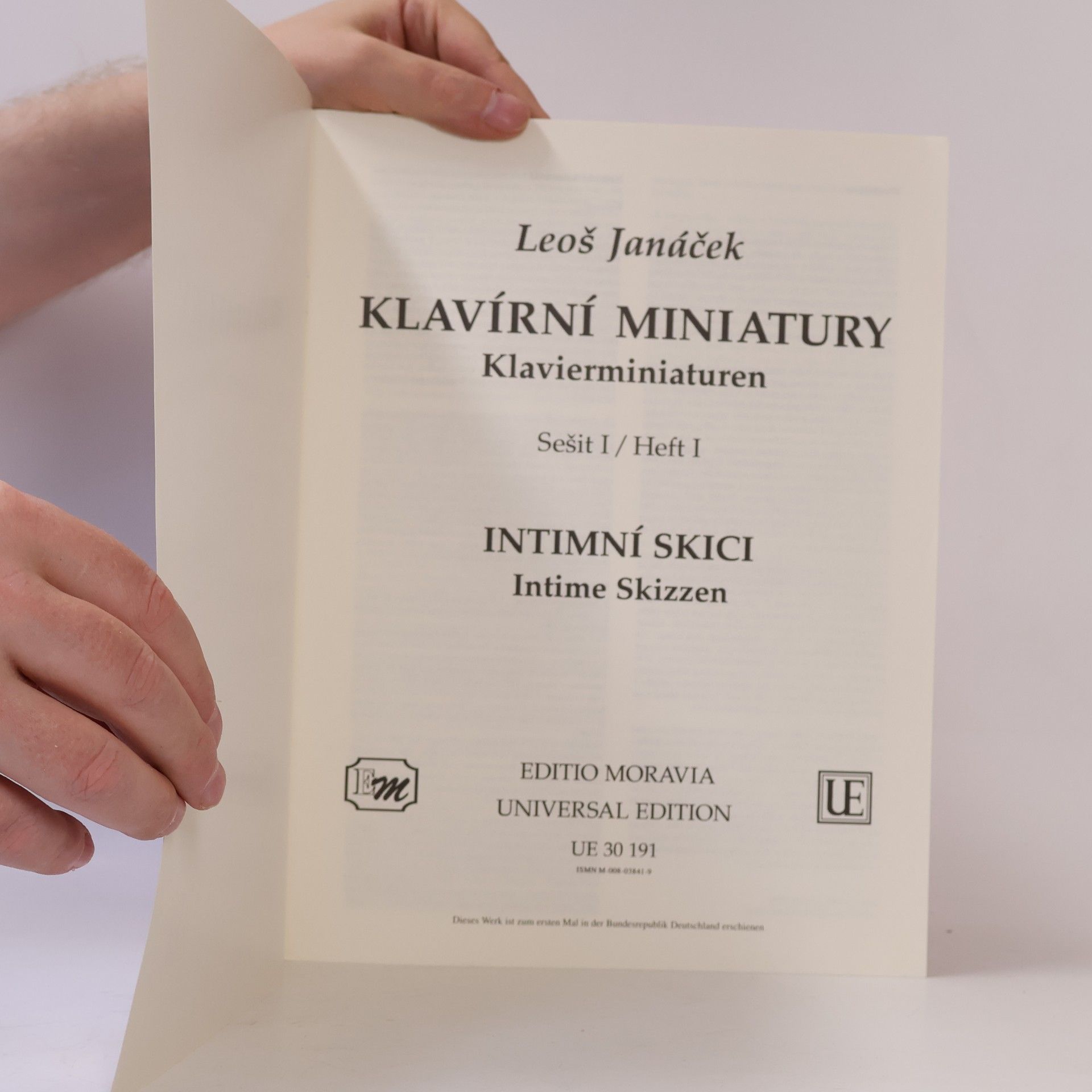 Leoš Janáček Intimní skici I